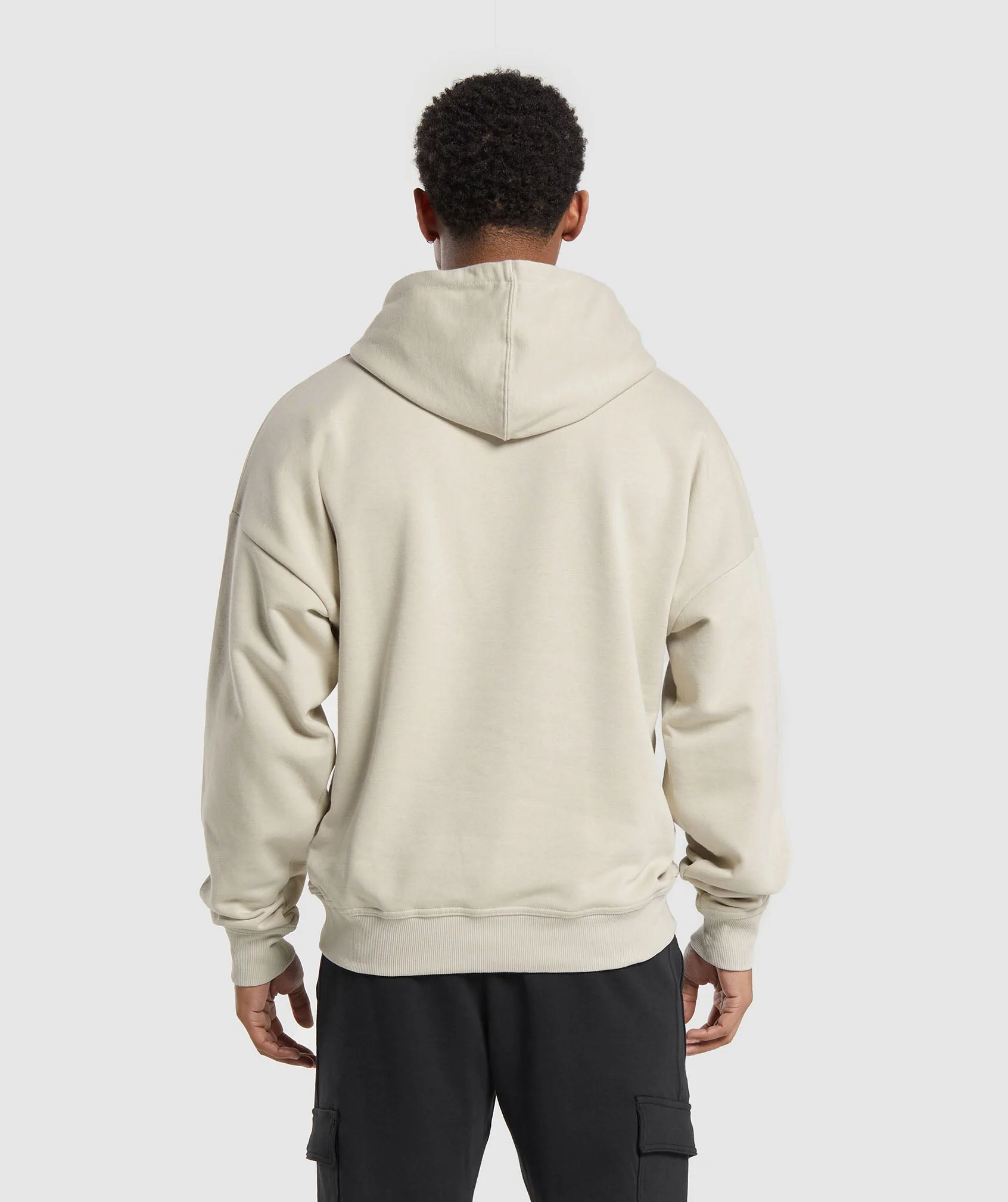 Gymshark Crest Oversized Hoodie - Pebble Grey - Image 2