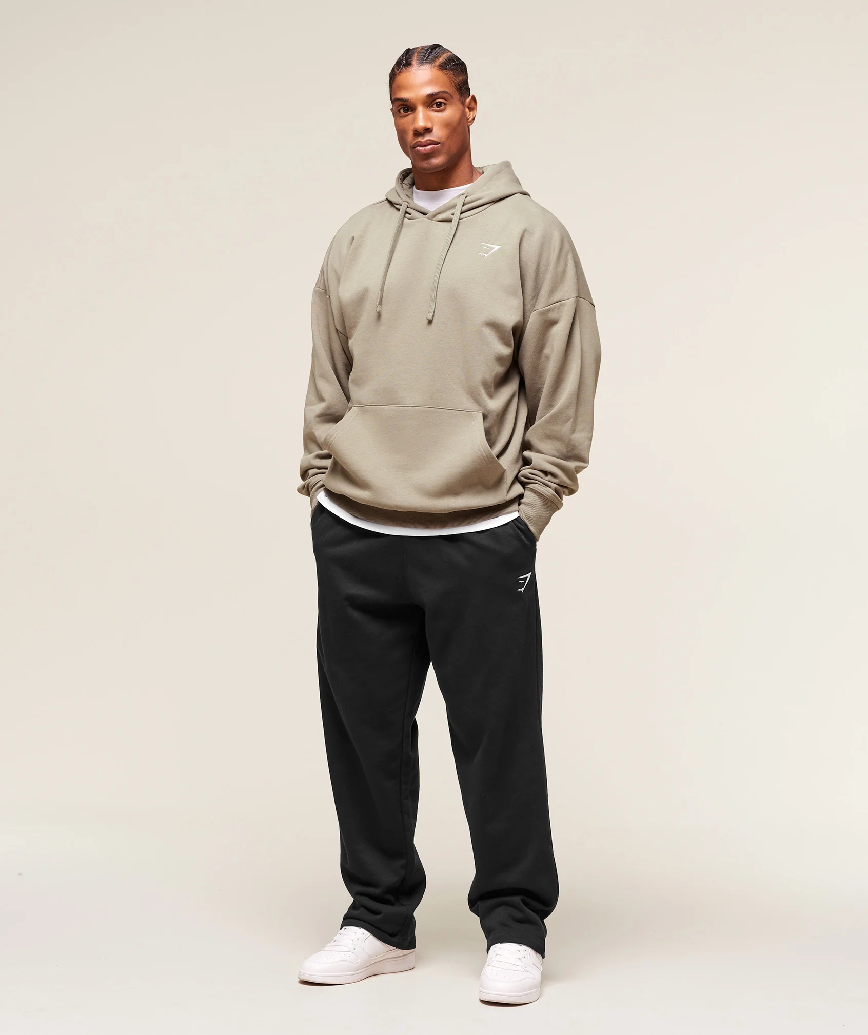 Gymshark Crest Oversized Hoodie - Linen Brown - Image 5