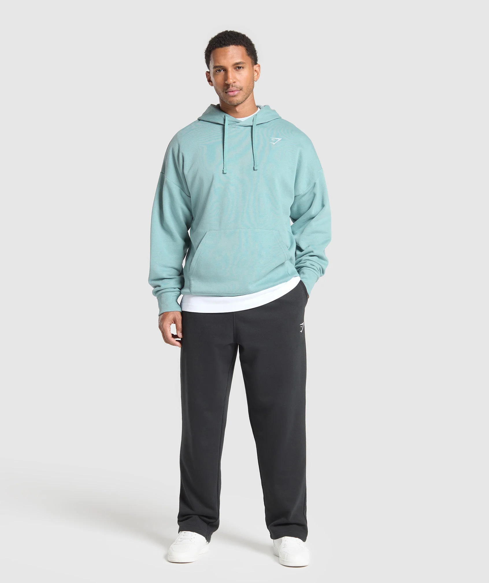 Gymshark Crest Oversized Hoodie - Rest Blue - Image 3
