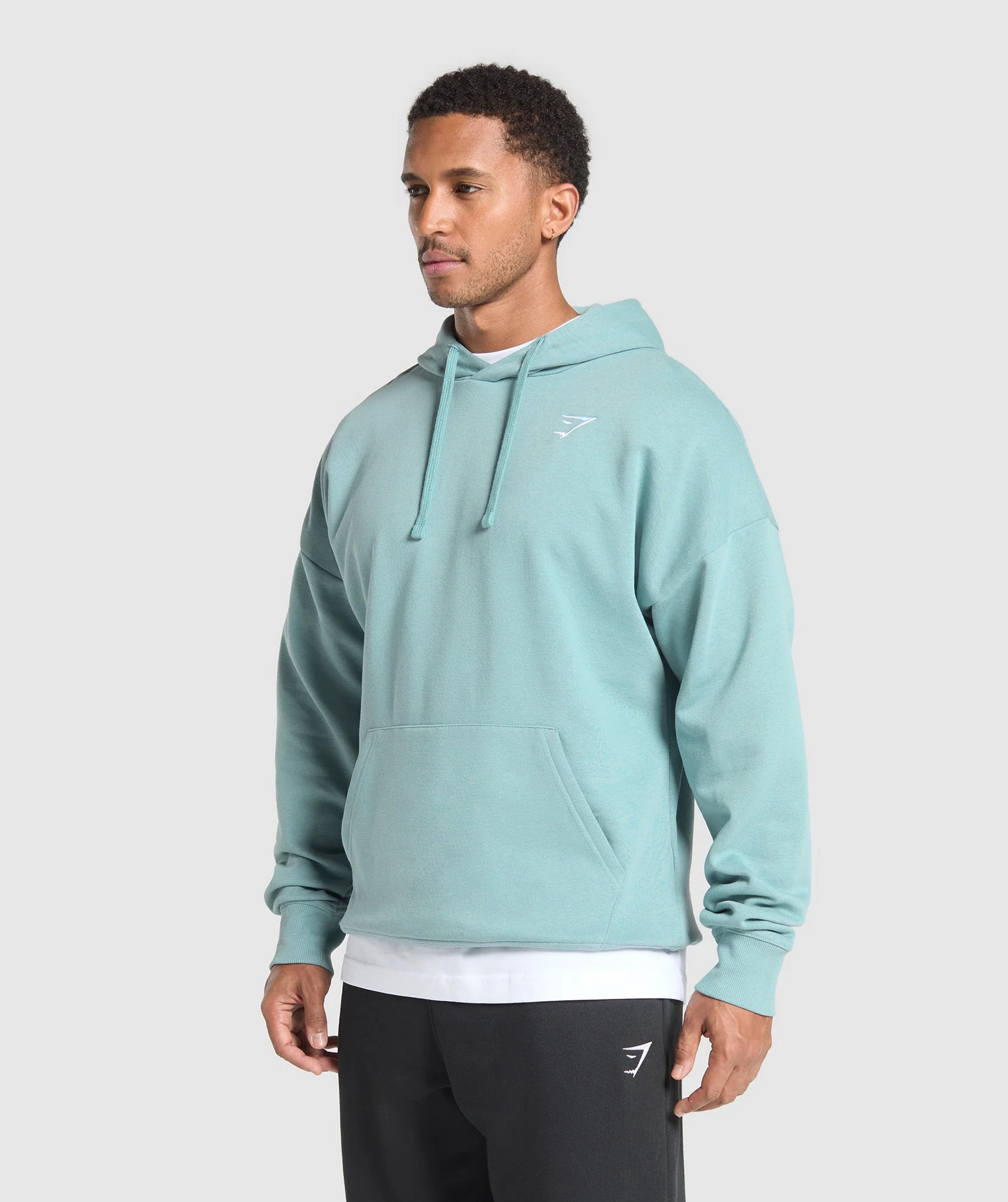 Gymshark Crest Oversized Hoodie - Rest Blue - Image 4