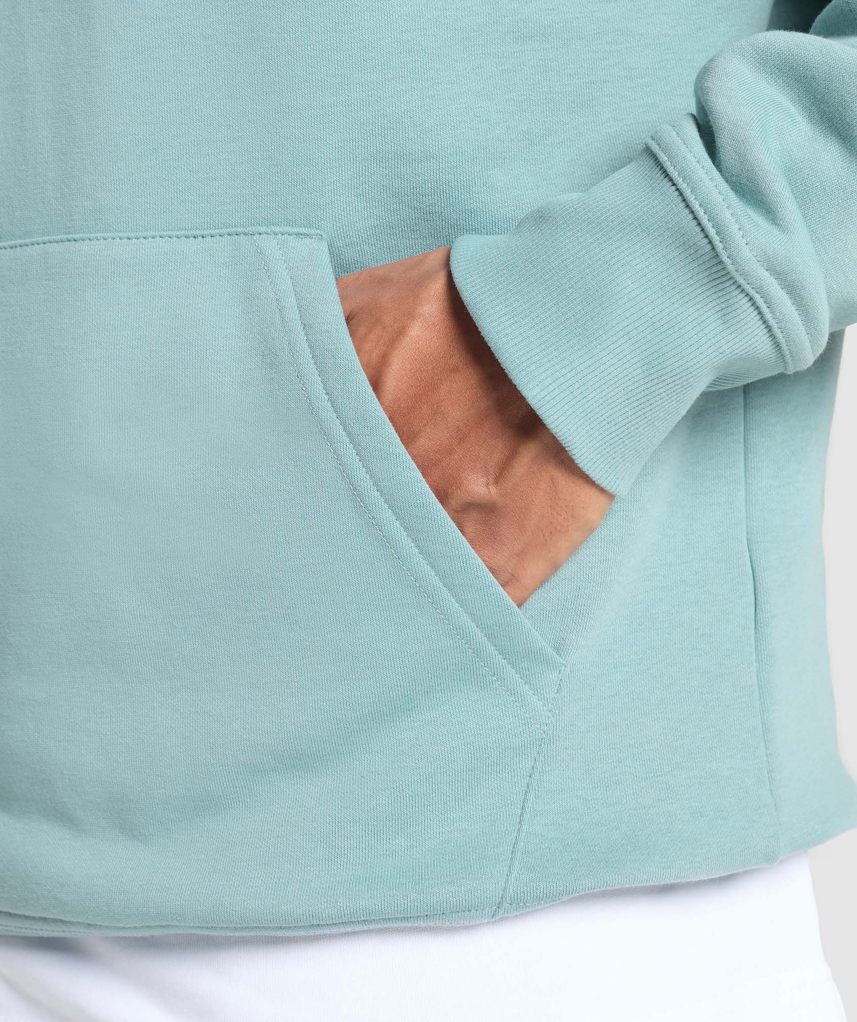 Gymshark Crest Oversized Hoodie - Rest Blue - Image 5