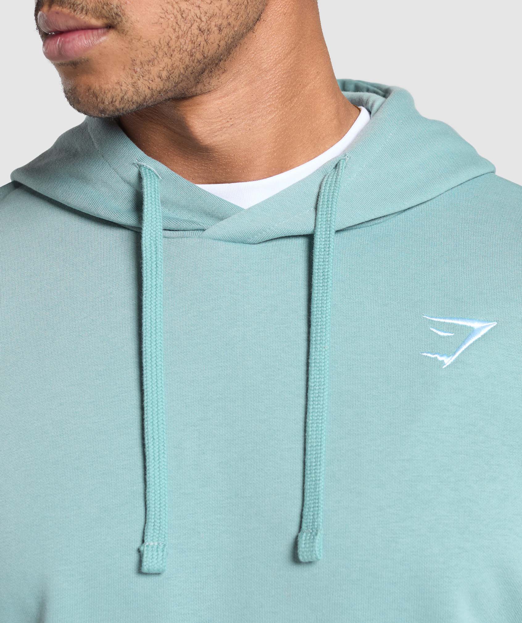Gymshark Crest Oversized Hoodie - Rest Blue - Image 6