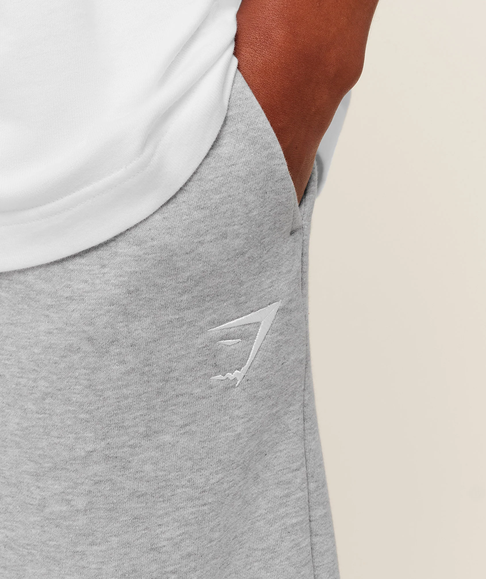 Gymshark Crest Oversized Joggers - Light Grey Core Marl - Image 5