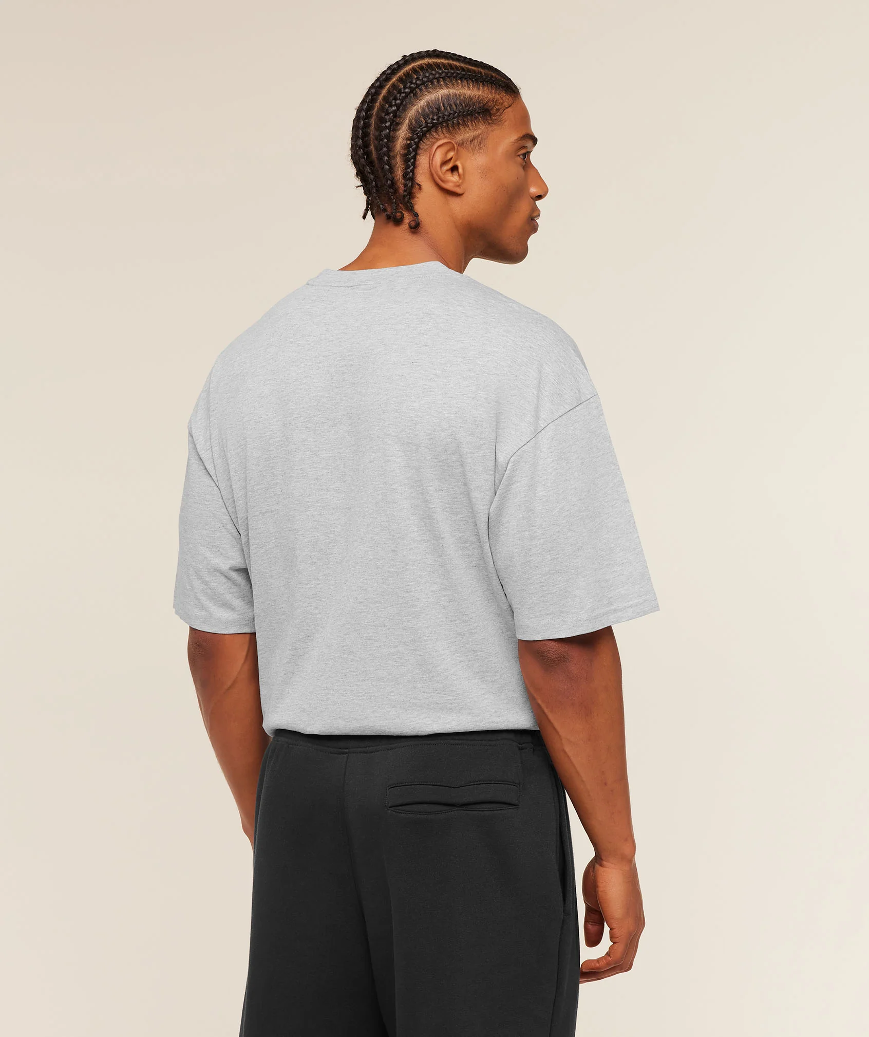 Gymshark Crest Oversized T-Shirt - Light Grey Core Marl - Image 2
