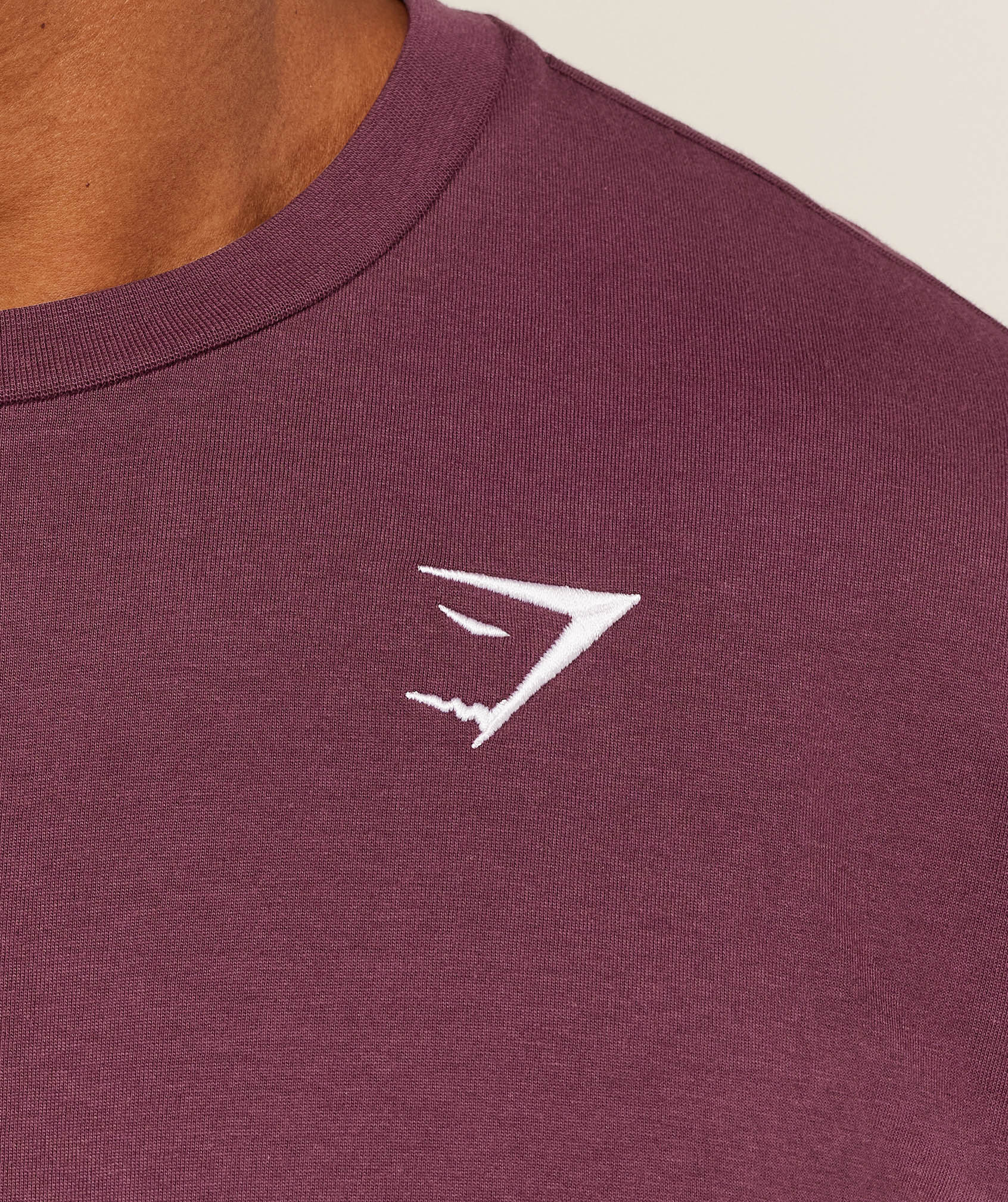Gymshark Crest Oversized T-Shirt - GS Impact Burgundy - Image 5