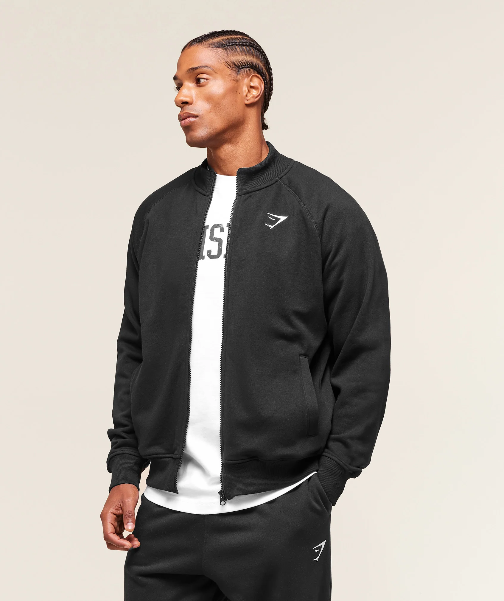 Gymshark Crest Oversized Track Jacket - Black - Image 2