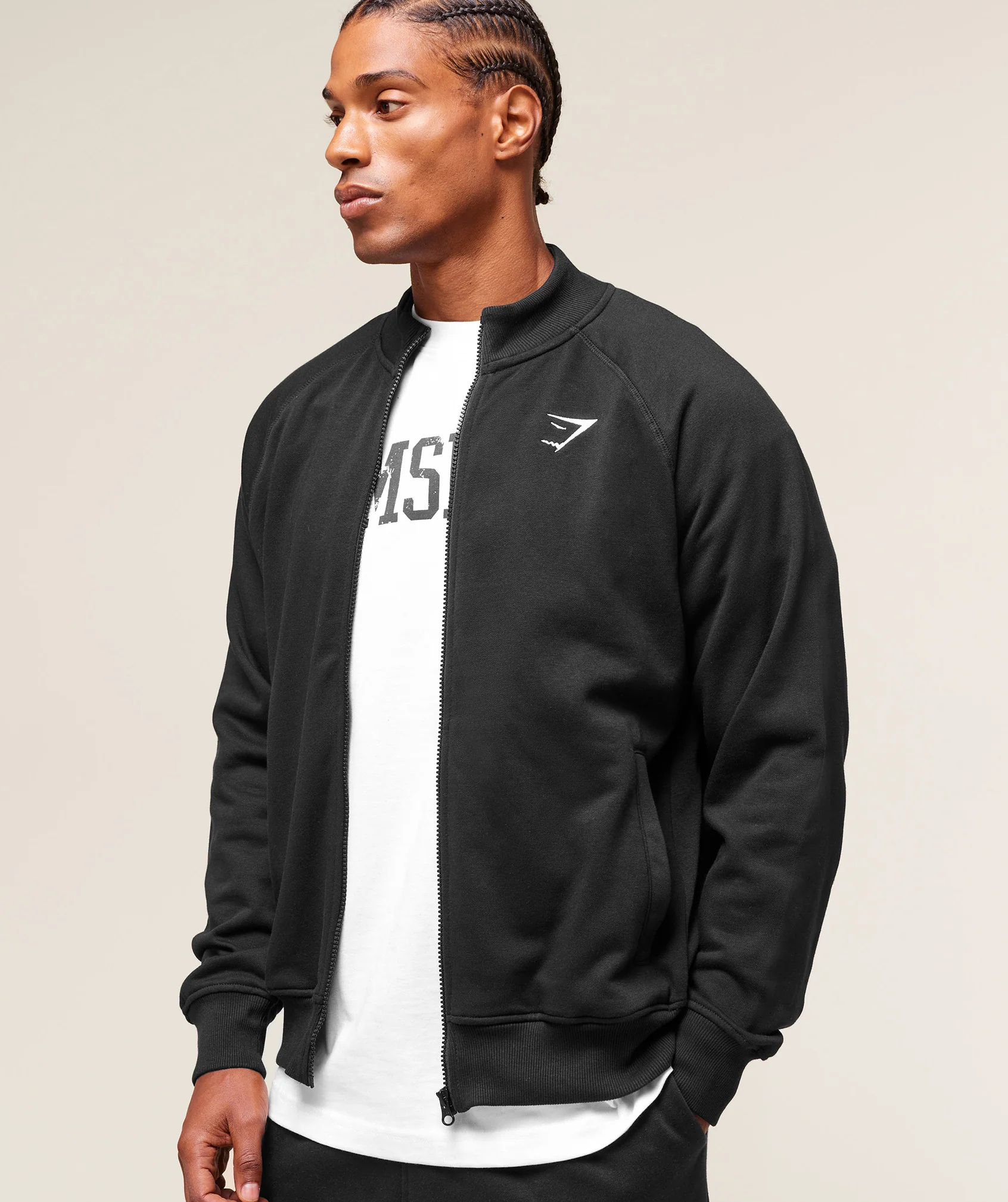Gymshark Crest Oversized Track Jacket - Black - Image 4