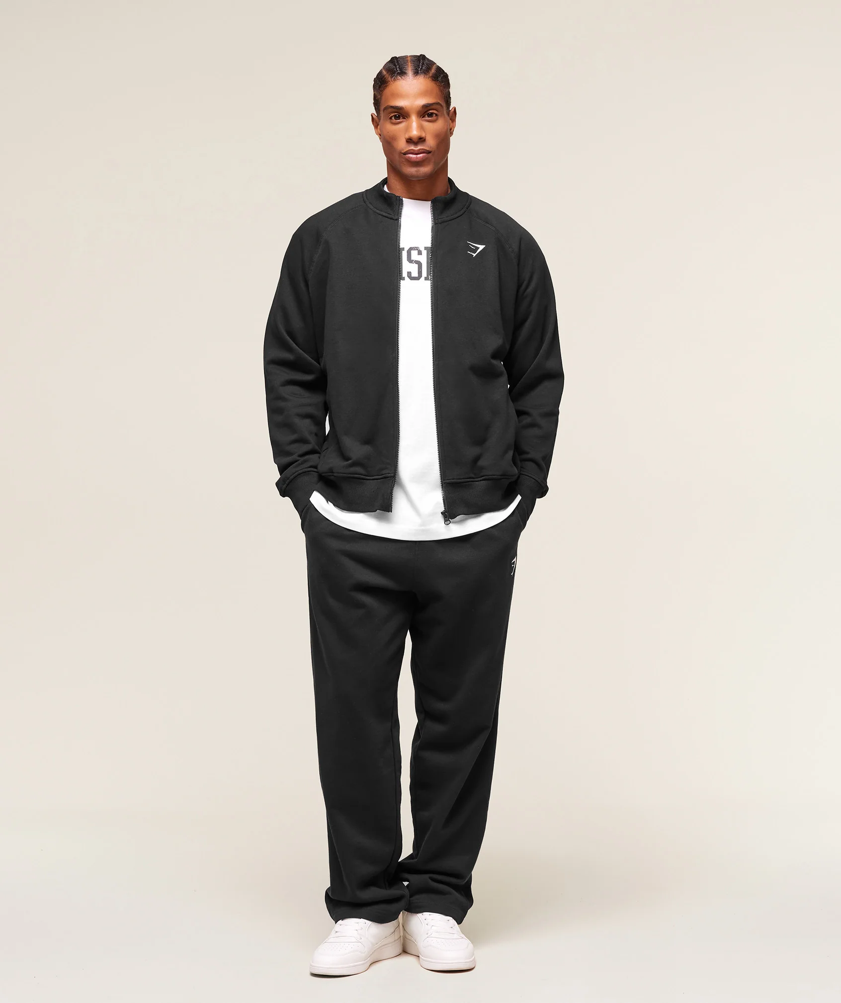 Gymshark Crest Oversized Track Jacket - Black - Image 5