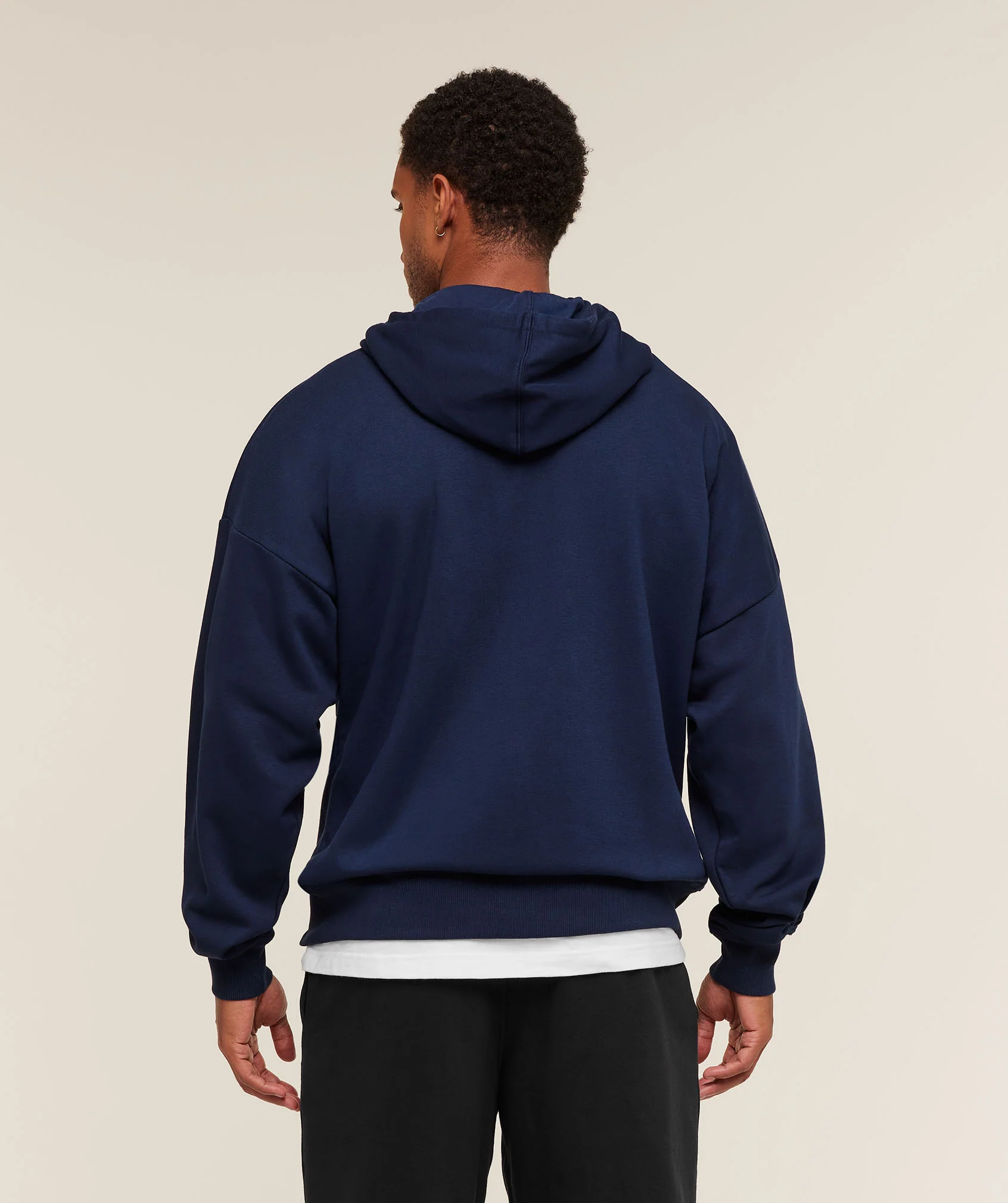 Gymshark Crest Oversized Zip Up Hoodie - Navy - Image 2