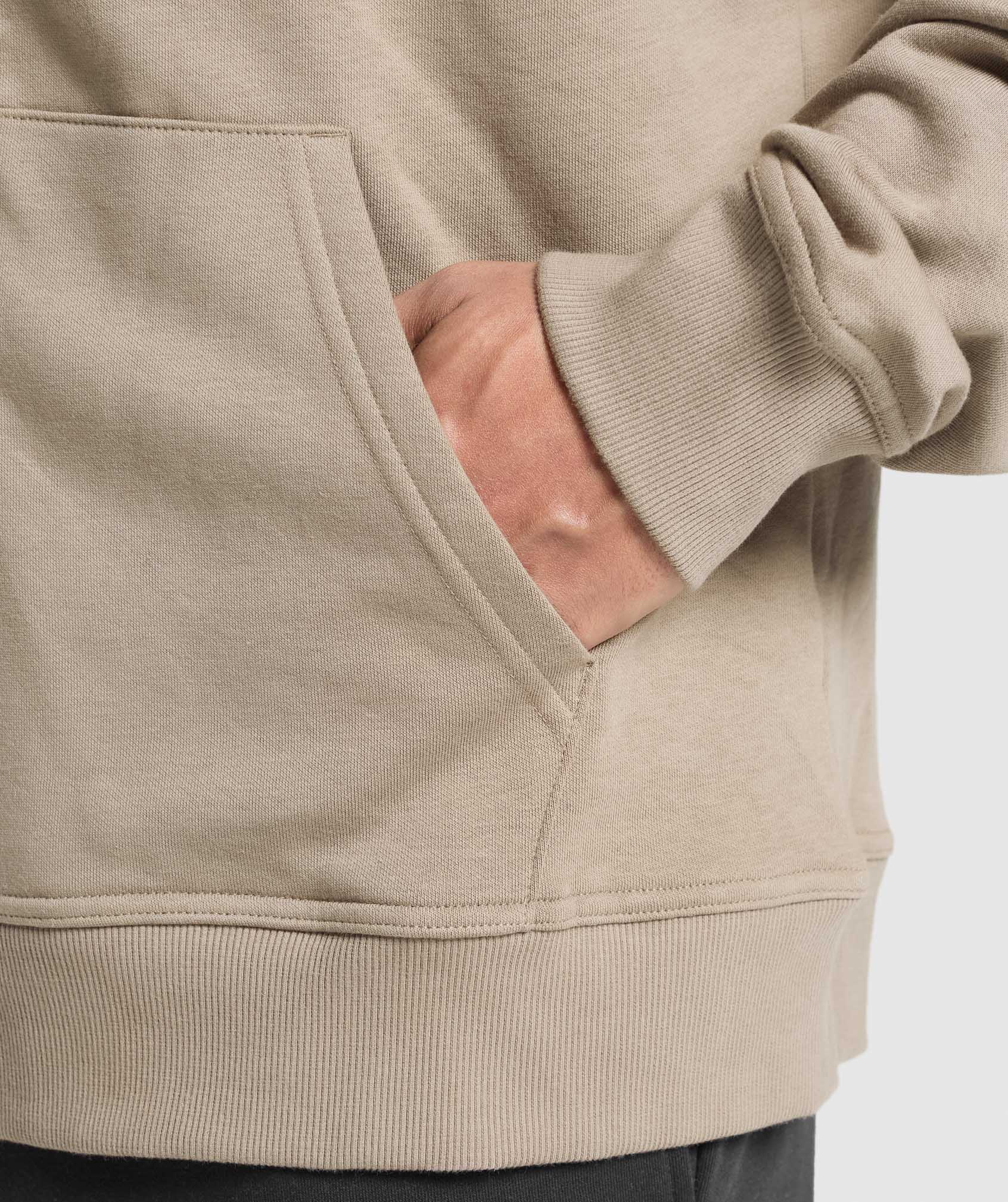 Gymshark Crest Oversized Zip Up Hoodie - Lifestyle Brown - Image 5