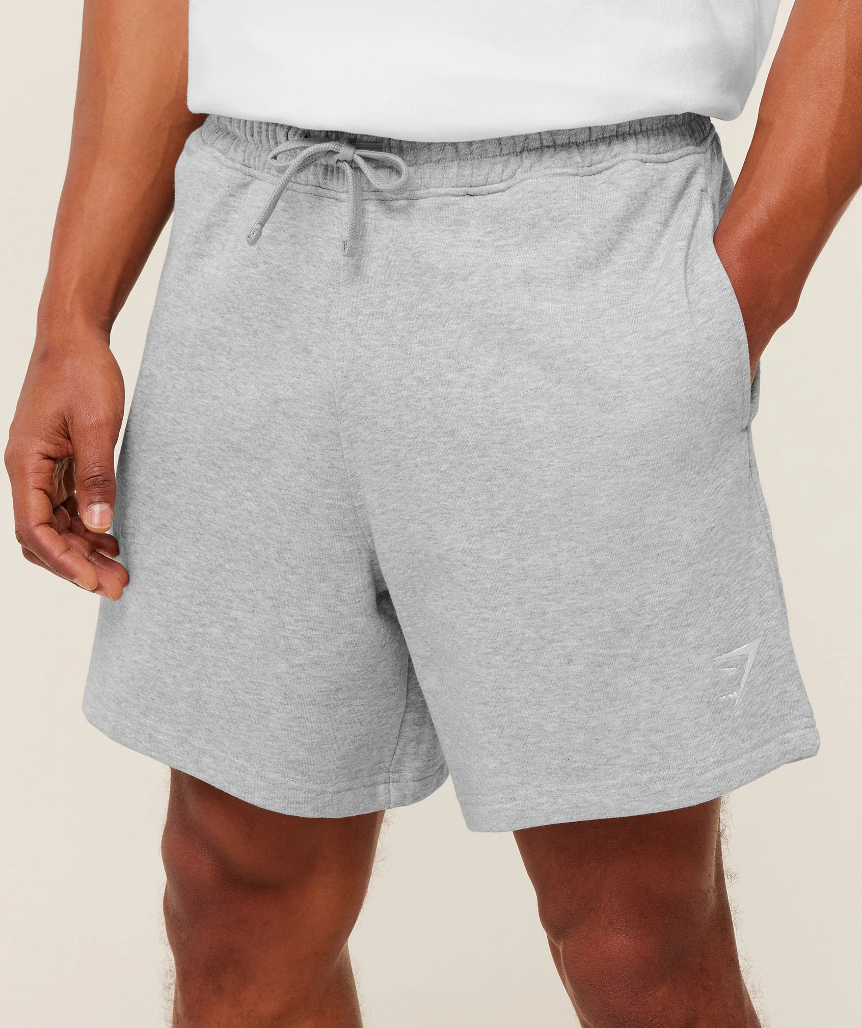 Gymshark Crest Shorts - Light Grey Core Marl - Image 5