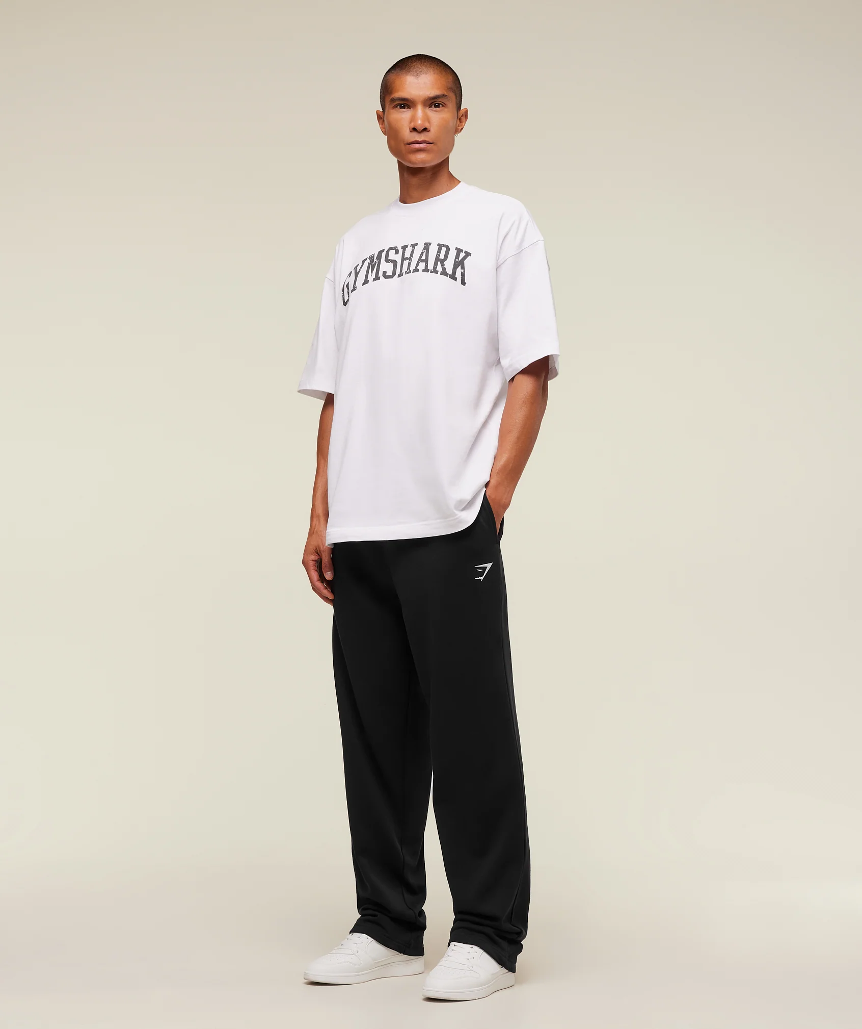 Gymshark Crest Straight Leg Joggers Tall - Black - Image 6