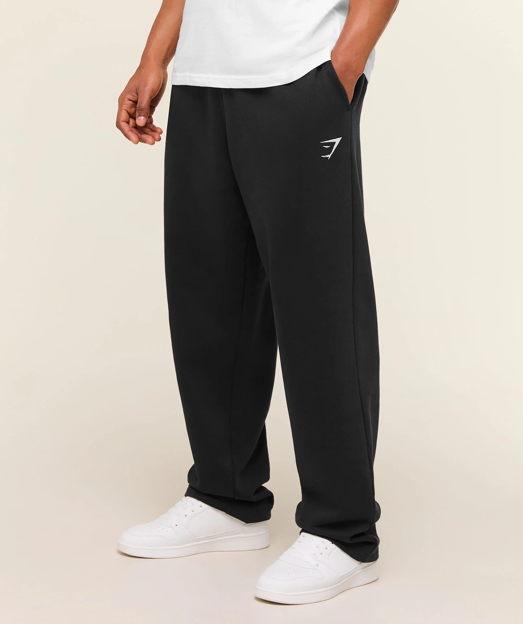 Gymshark Crest Straight Leg Joggers - Black - Image 3