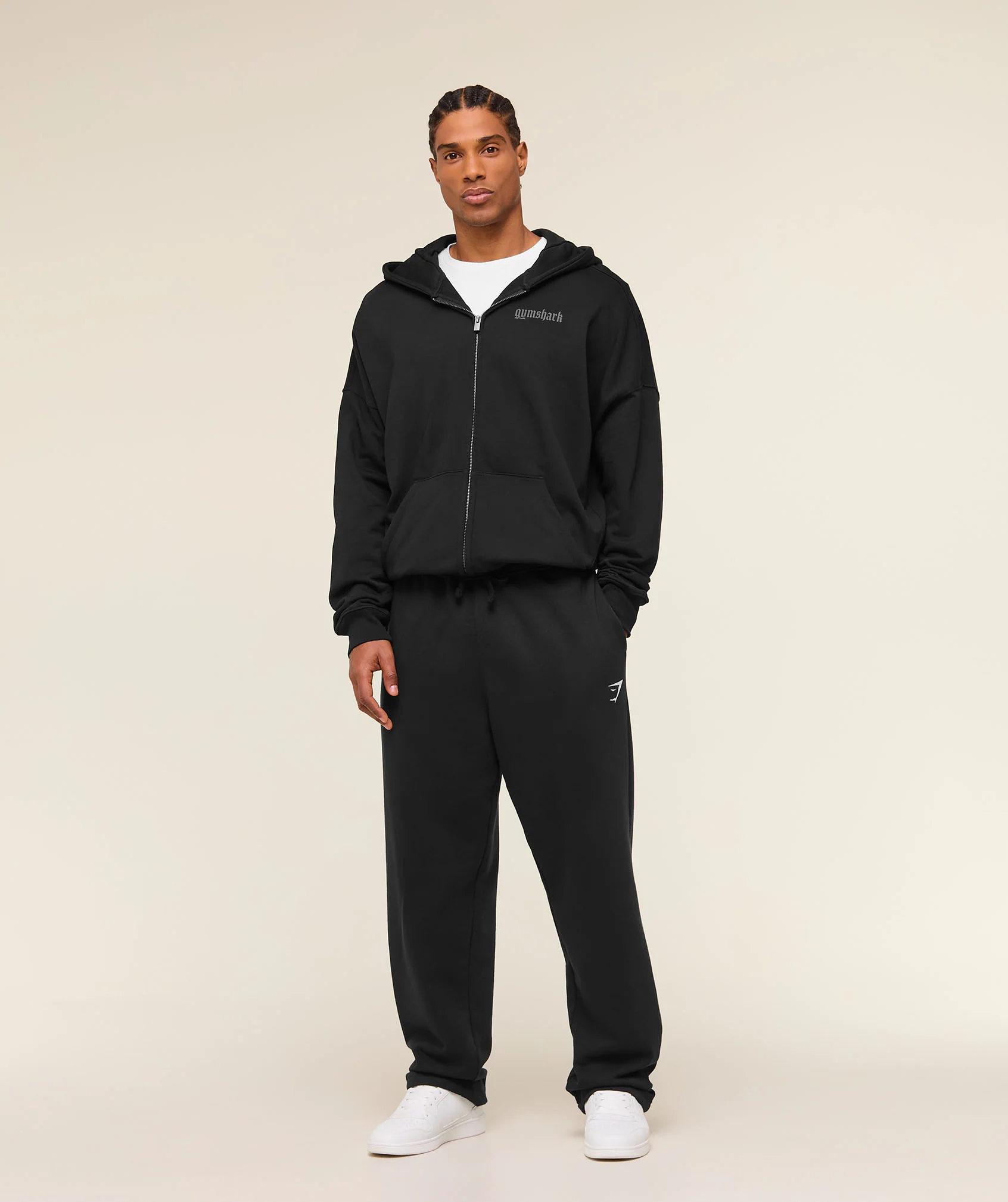 Gymshark Crest Straight Leg Joggers - Black - Image 4