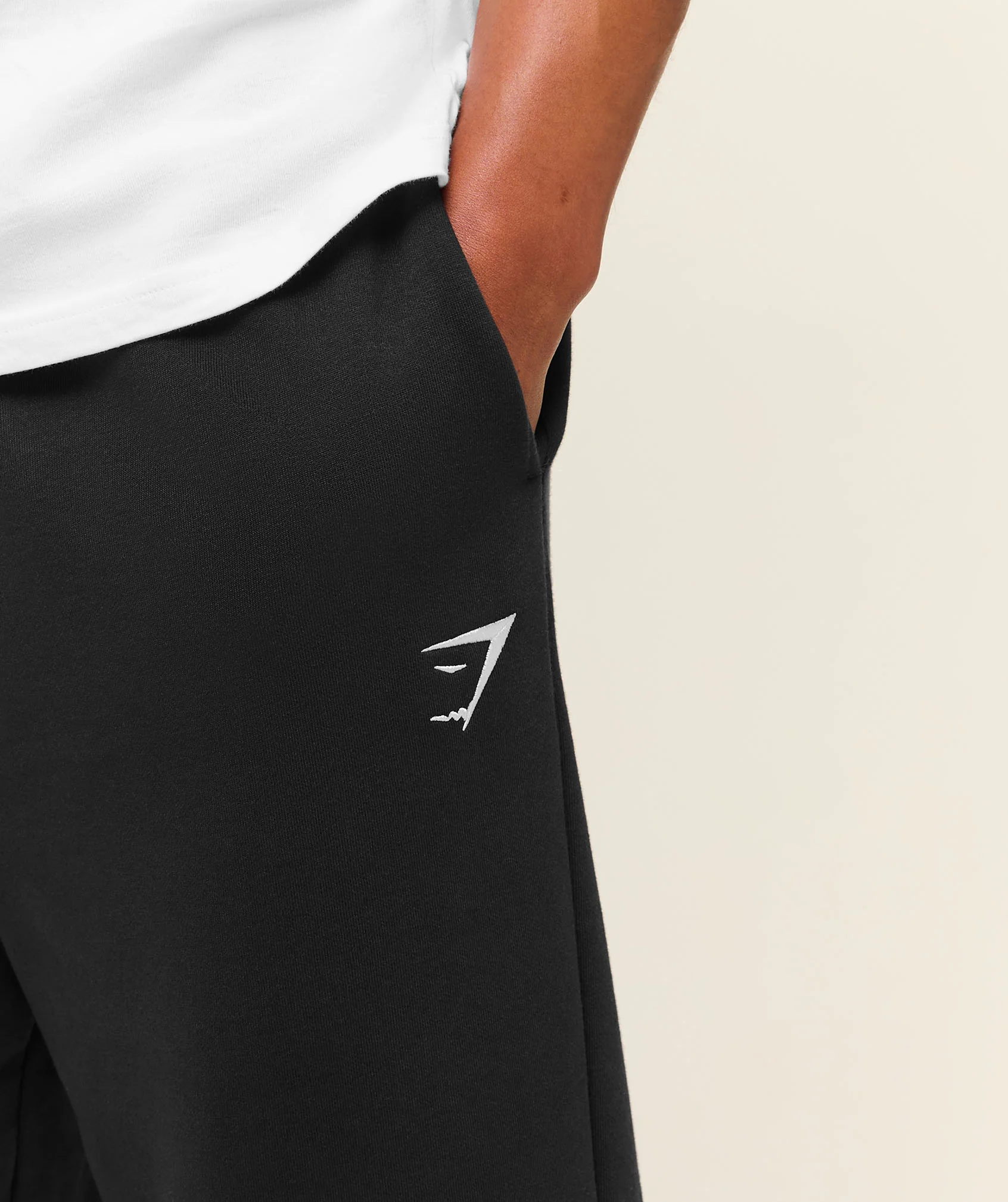 Gymshark Crest Straight Leg Joggers - Black - Image 5
