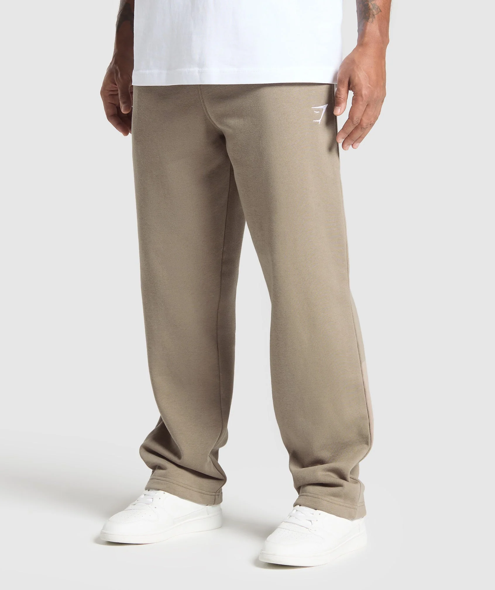 Gymshark Crest Straight Leg Joggers - Lifestyle Brown - Image 5