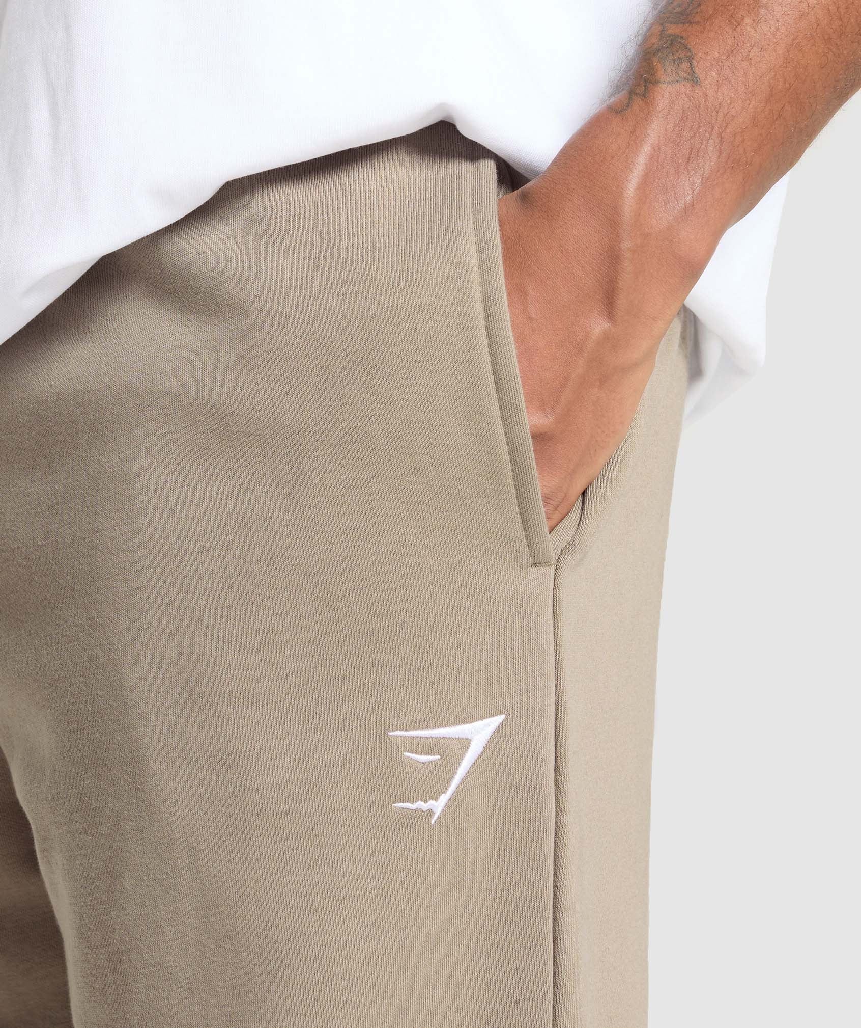 Gymshark Crest Straight Leg Joggers - Lifestyle Brown - Image 6