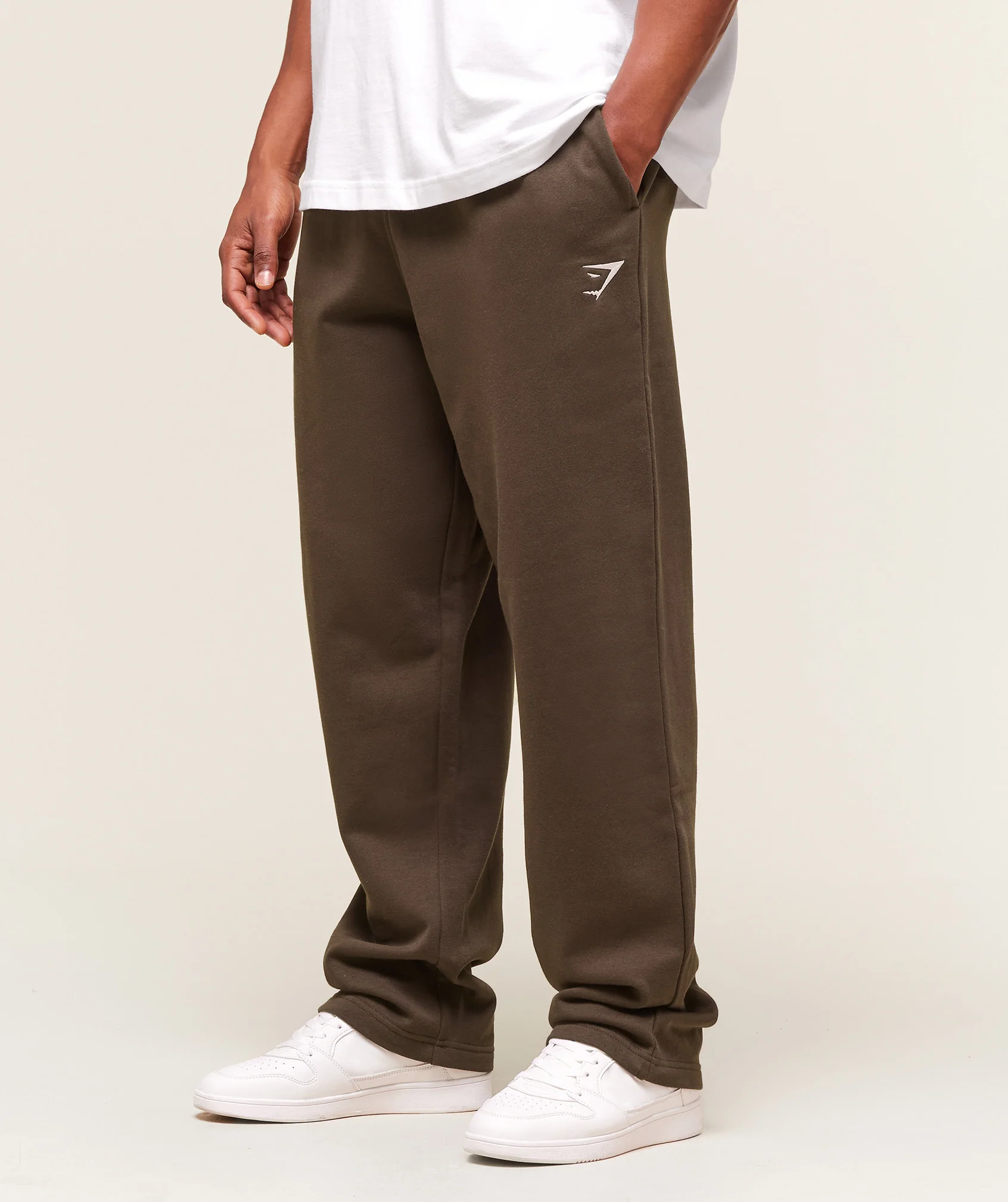 Gymshark Crest Straight Leg Joggers - Archive Brown - Image 2
