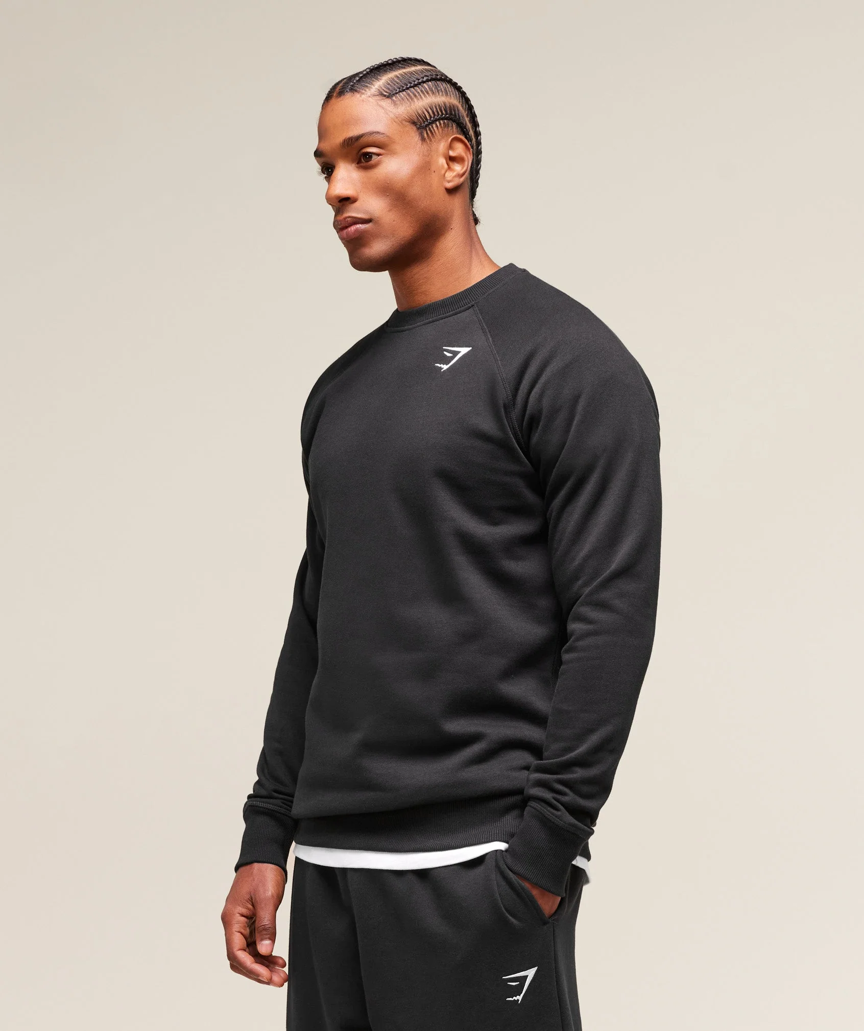 Gymshark Crest Sweatshirt - Black - Image 3