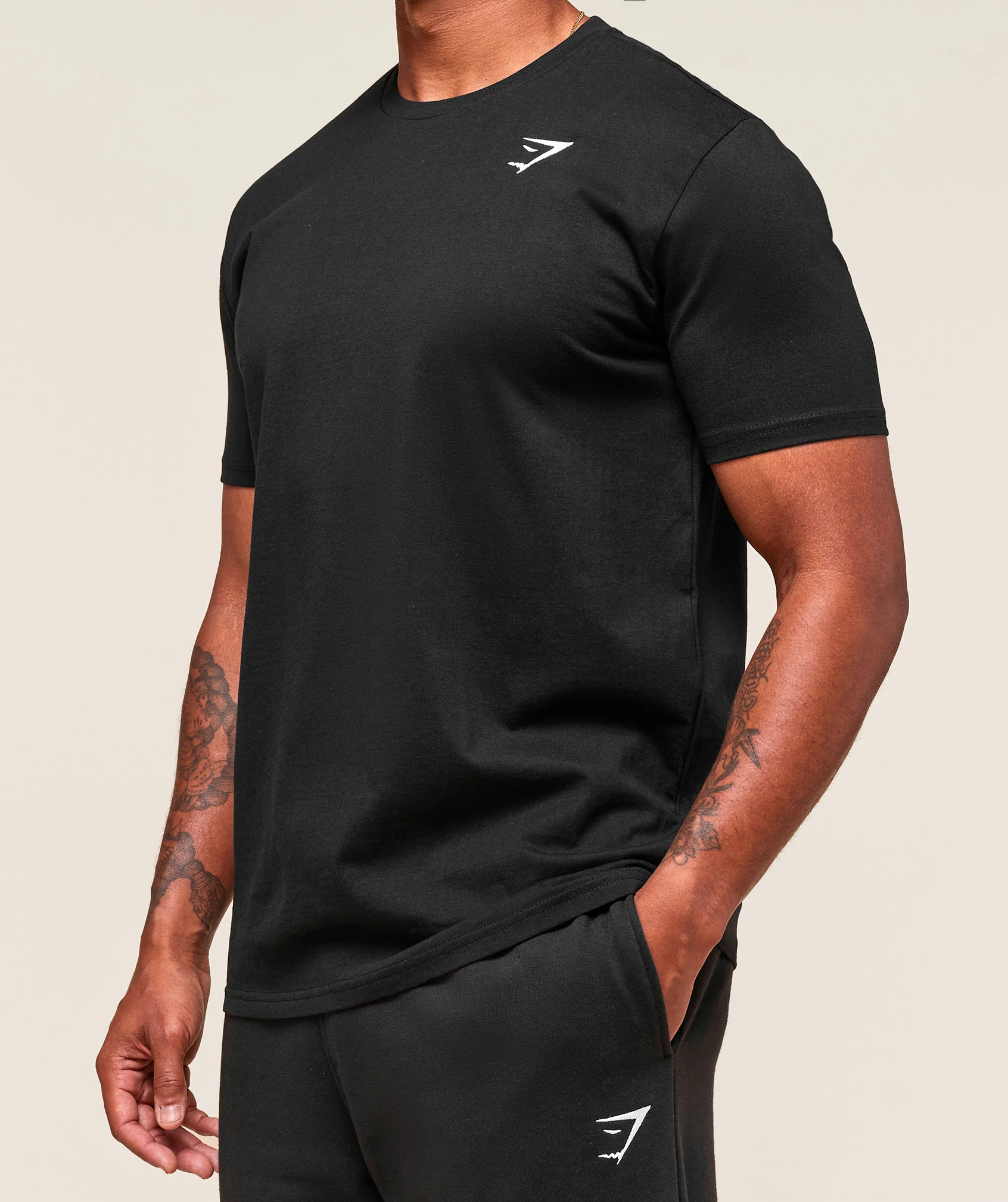 Gymshark Crest T-Shirt - Black - Image 3