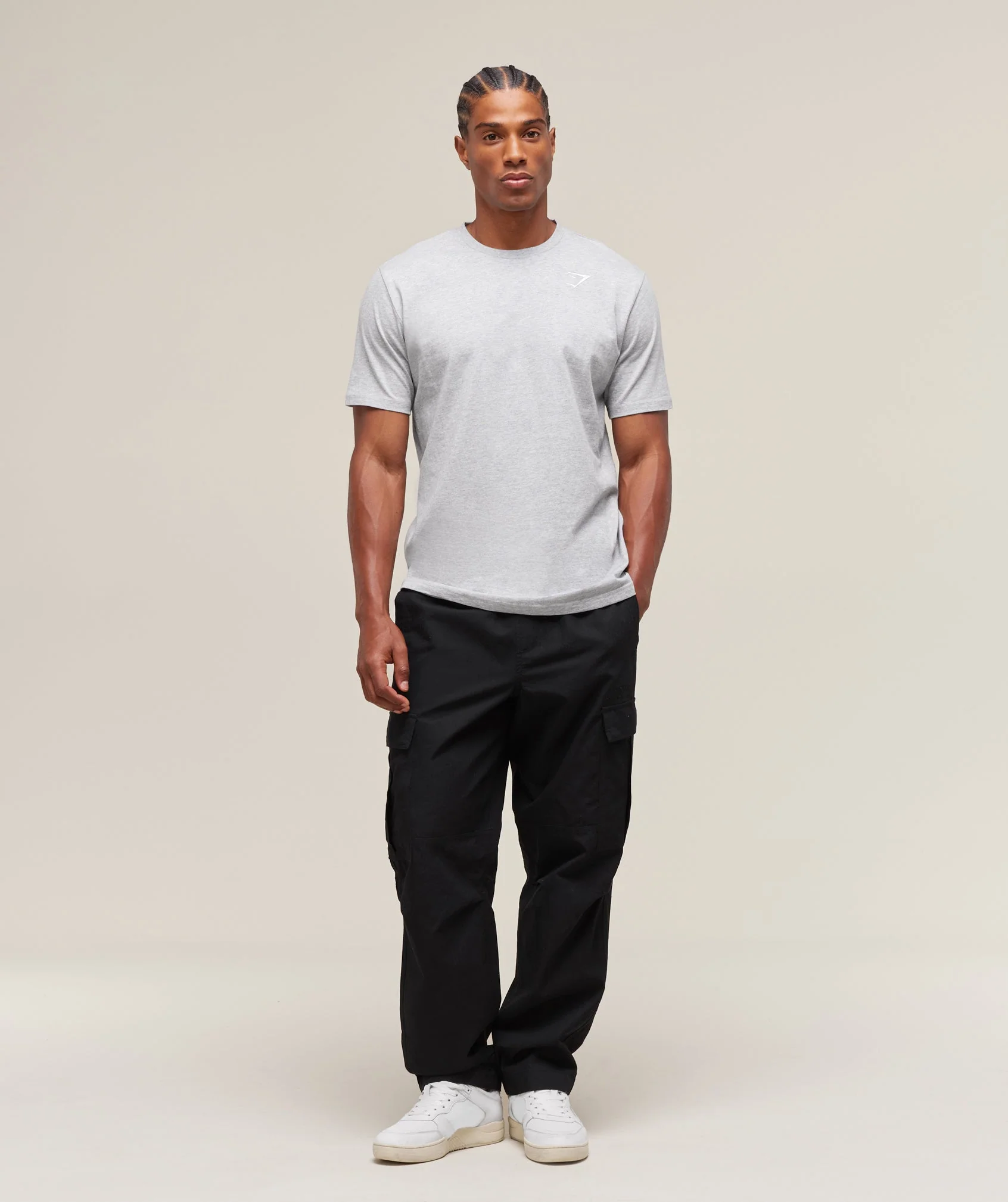Gymshark Crest T-Shirt - Light Grey Marl - Image 4