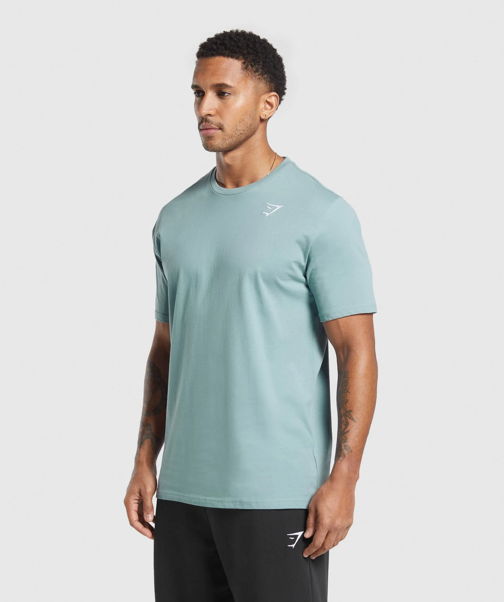 Gymshark Crest T-Shirt - Rest Blue - Image 3