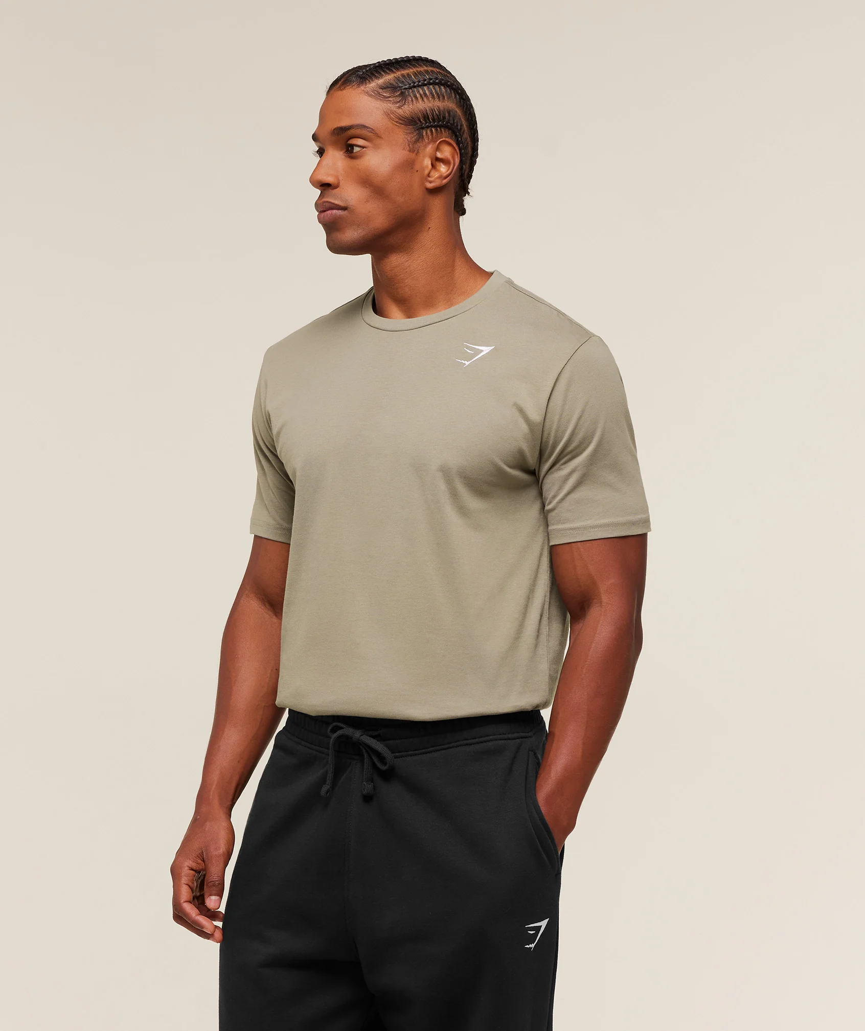 Gymshark Crest T-Shirt - Linen Brown - Image 3