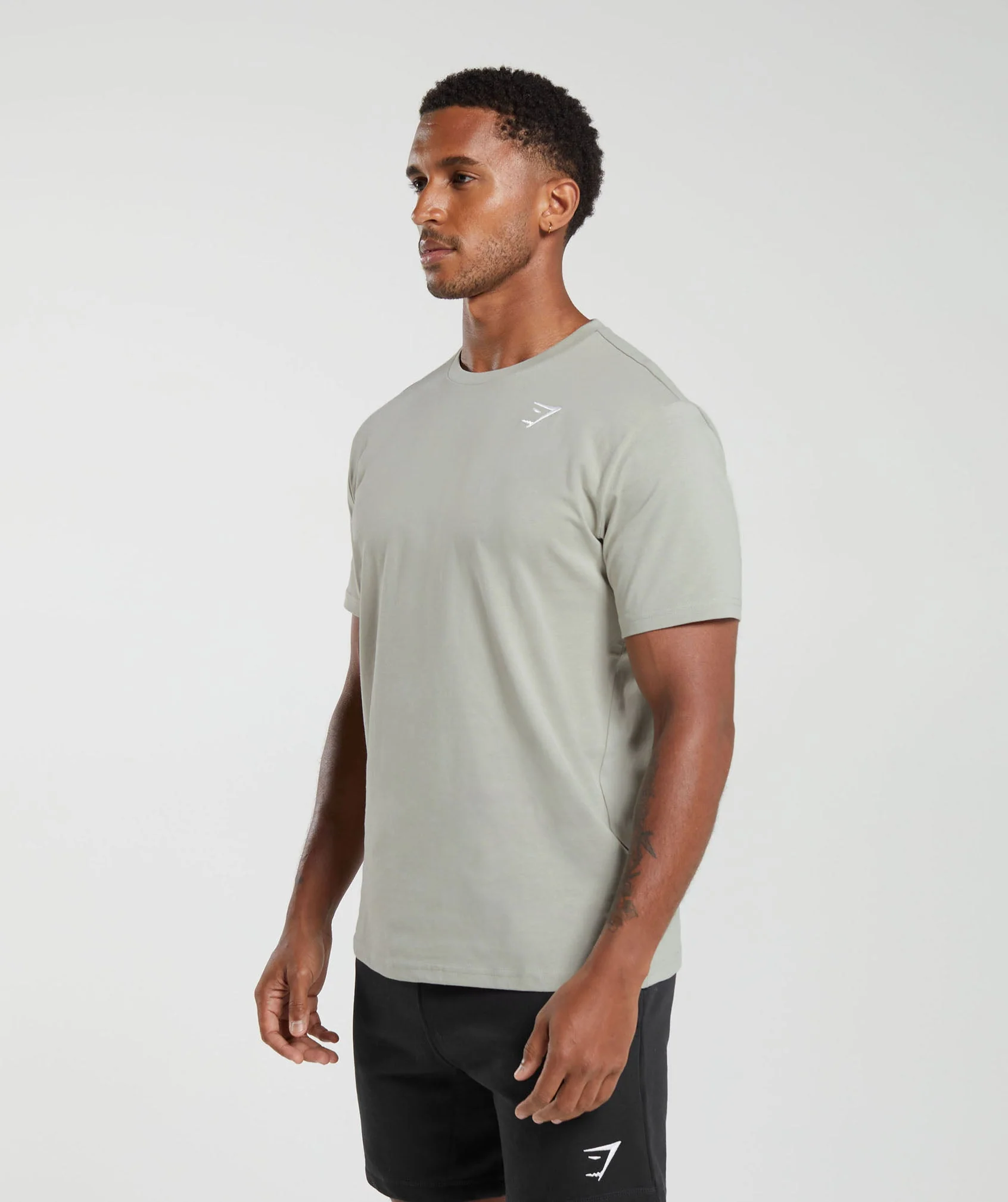 Gymshark Crest T-Shirt - Stone Grey - Image 3