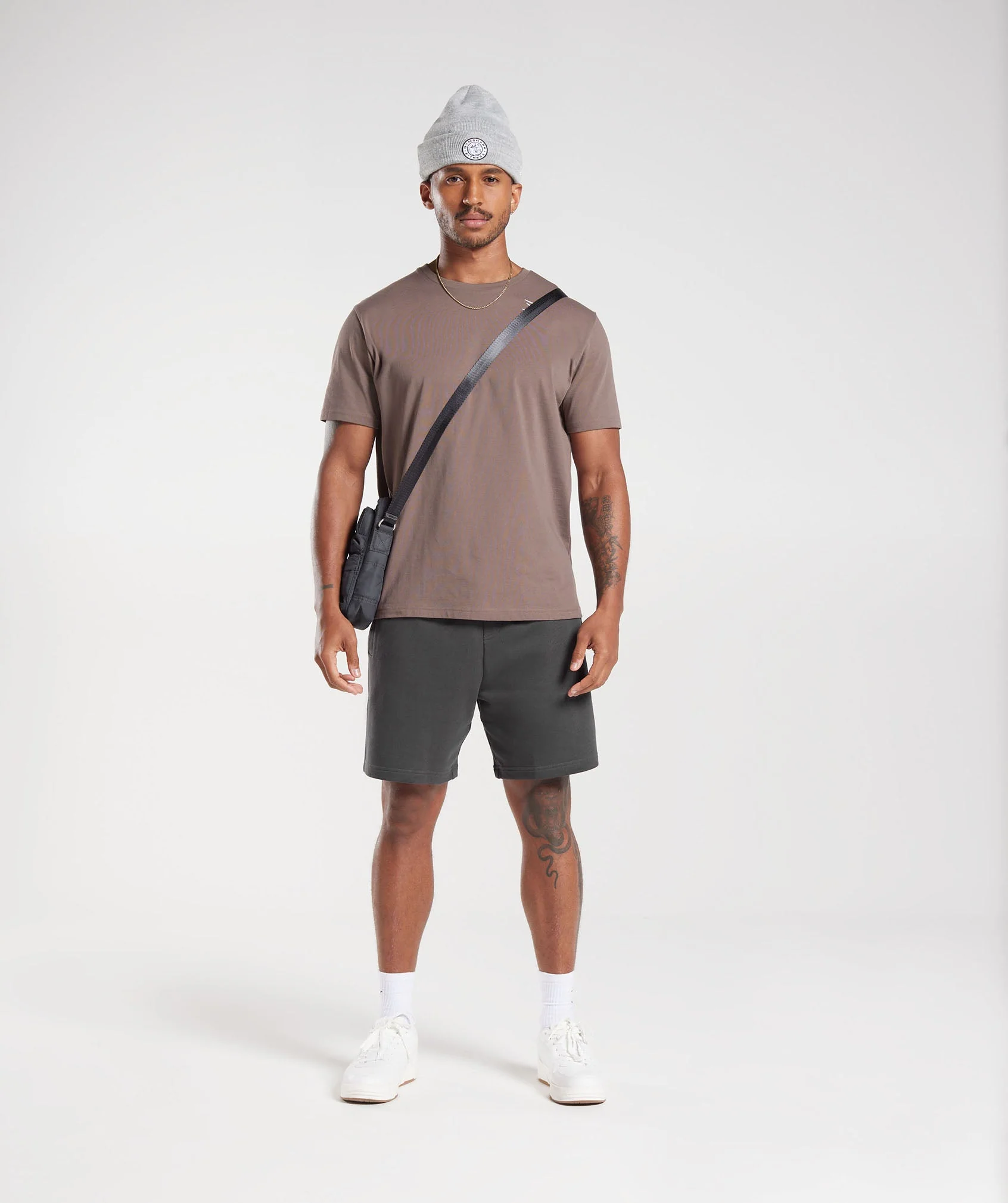 Gymshark Crest T-Shirt - Truffle Brown - Image 4