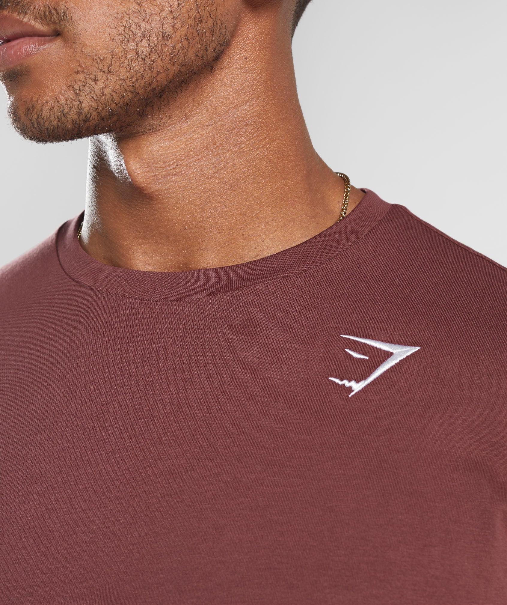 Gymshark Crest T-Shirt - Washed Burgundy - Image 5