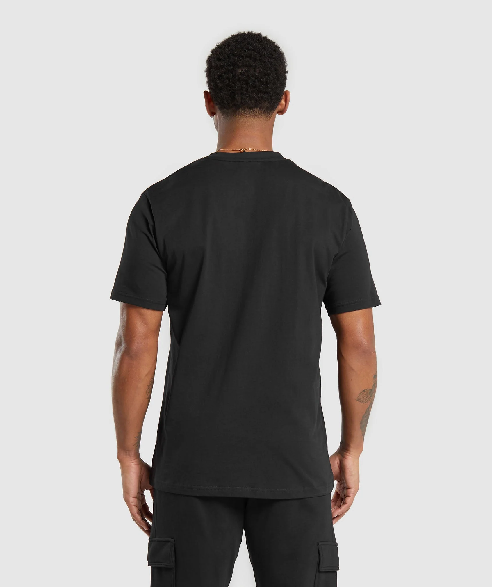 Gymshark Crest V-Neck T Shirt - Black - Image 2