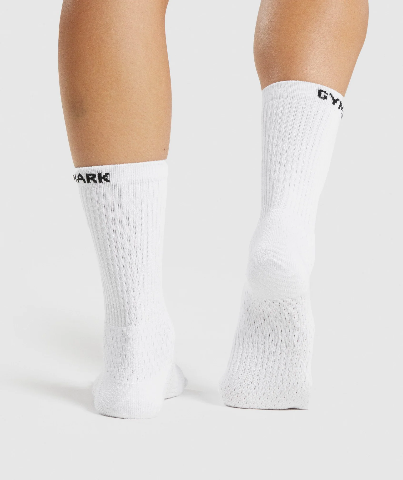 Gymshark Premium Logo Crew Socks 1pk - White - Image 2