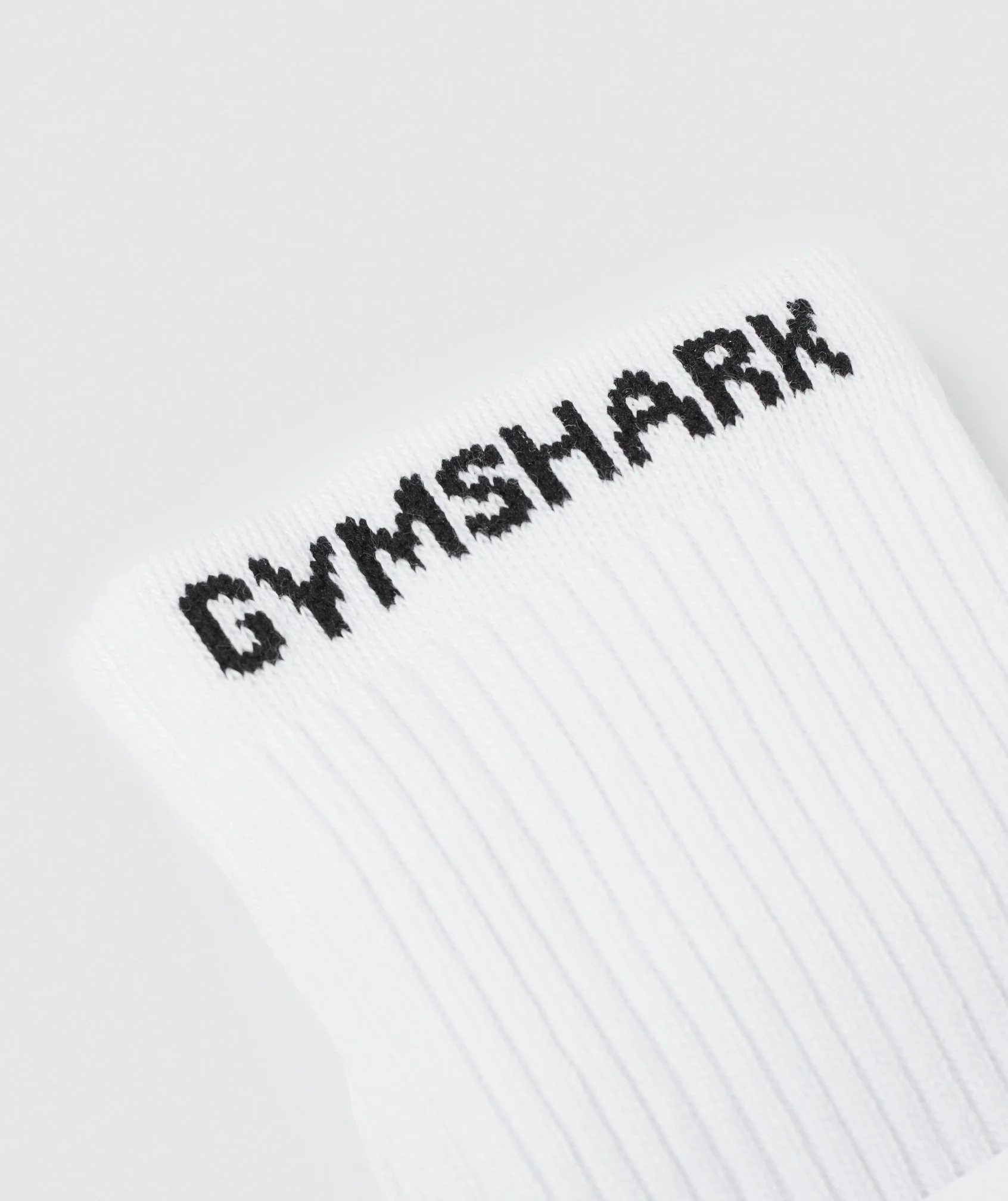 Gymshark Premium Logo Crew Socks 1pk - White - Image 5