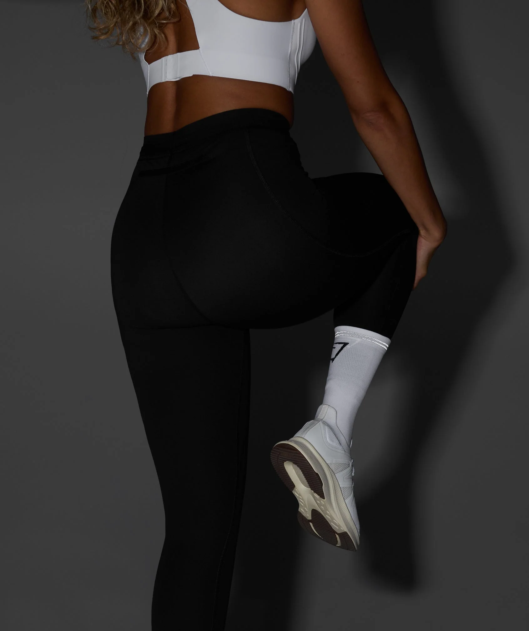 Gymshark Crew Running Socks - White - Image 2