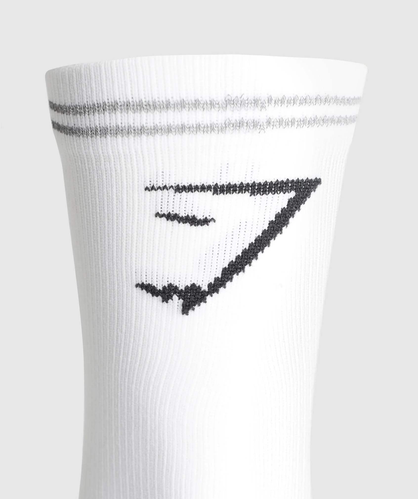 Gymshark Crew Running Socks - White/Black - Image 5