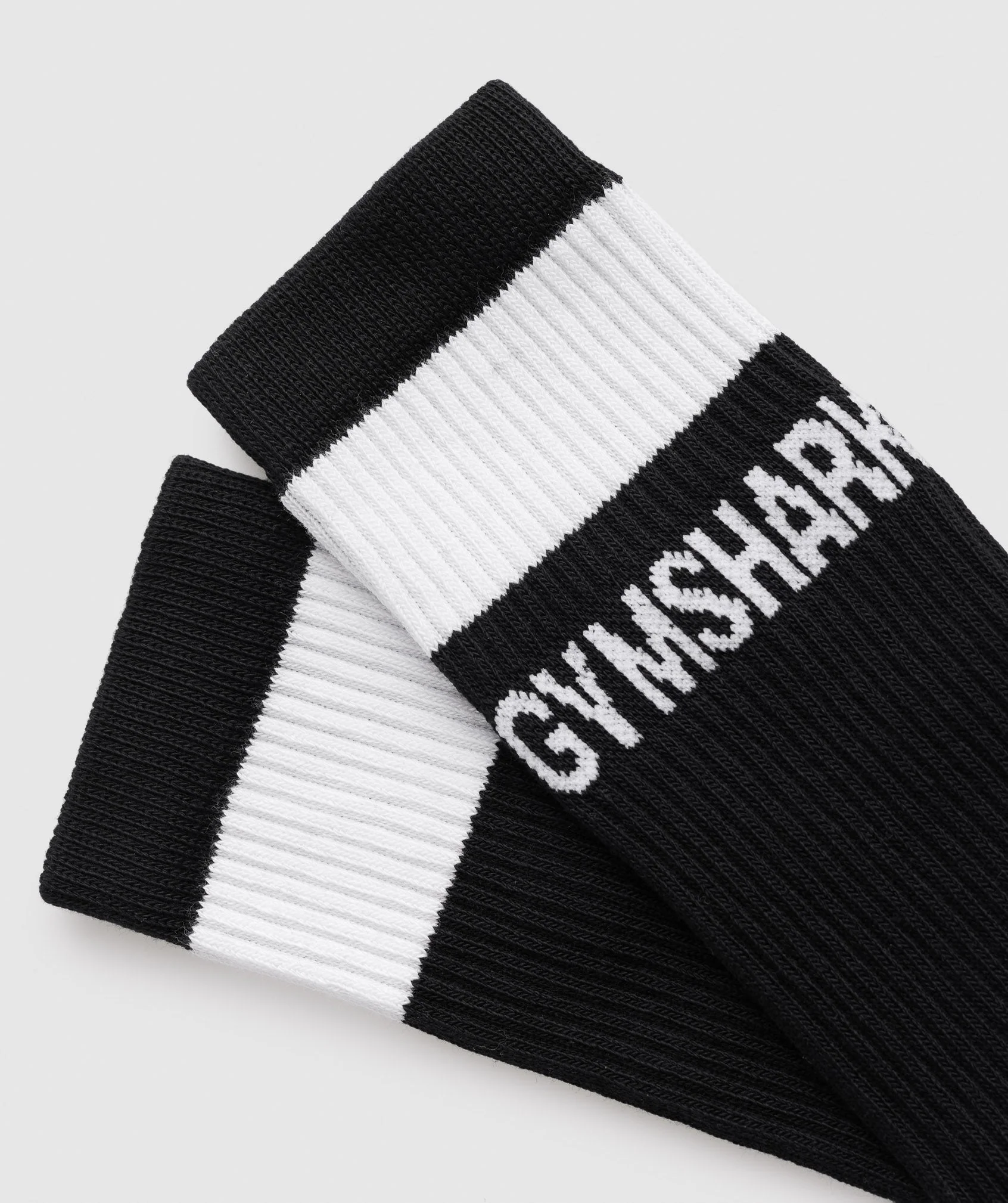 Gymshark Premium Logo Crew Socks - Black - Image 3