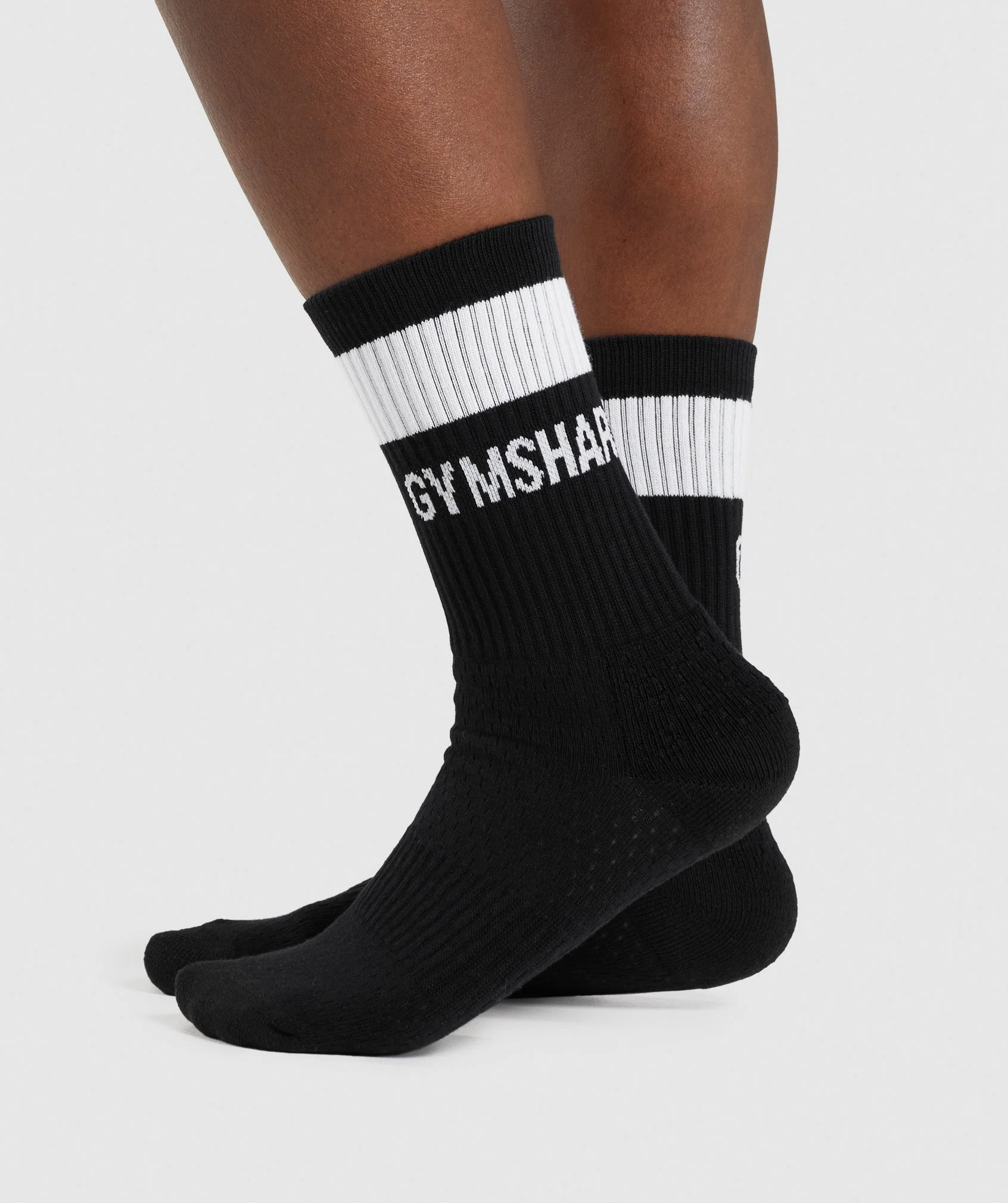 Gymshark Premium Logo Crew Socks - Black - Image 5