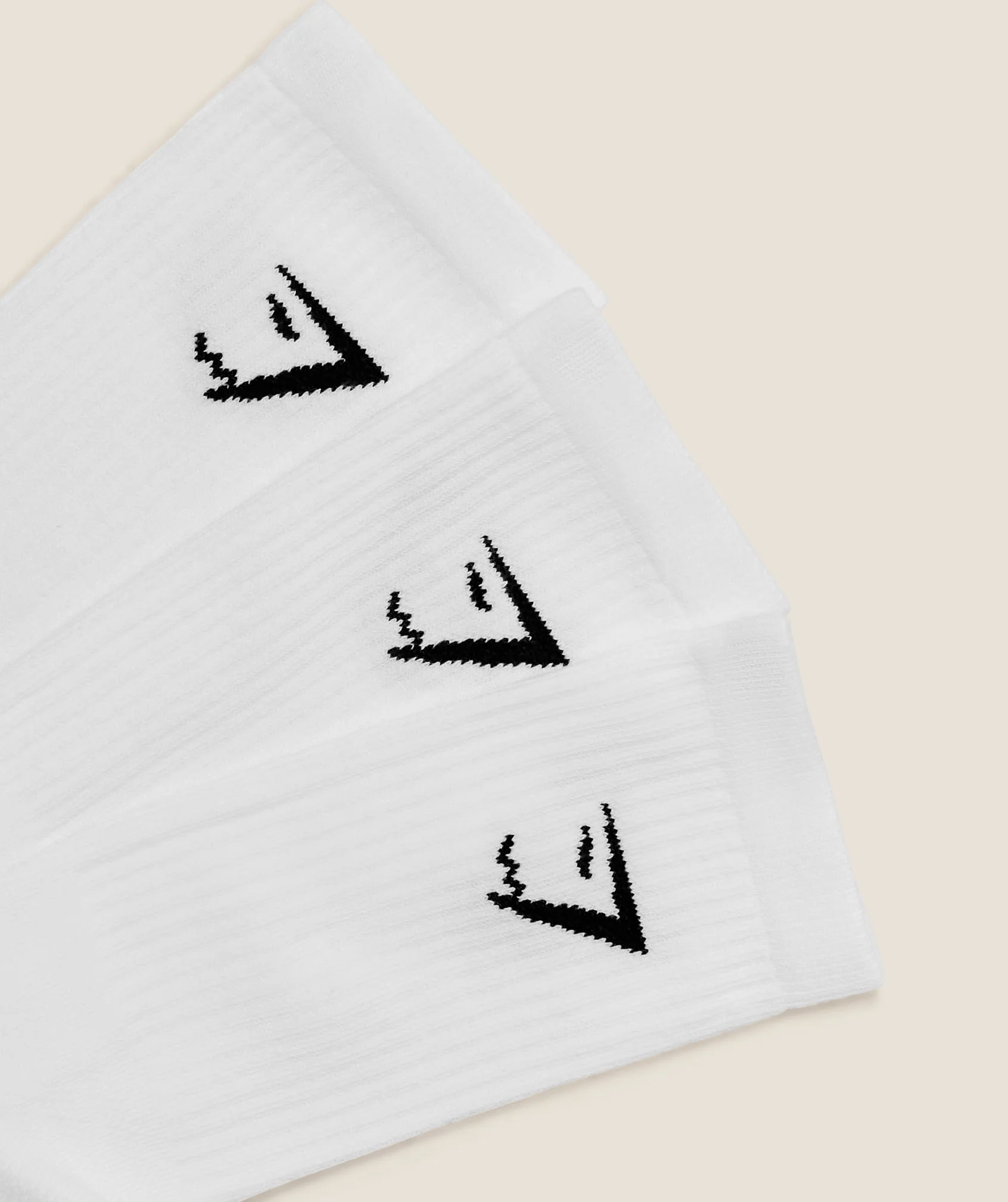 Gymshark Crew Socks 3pk - GS White - Image 2