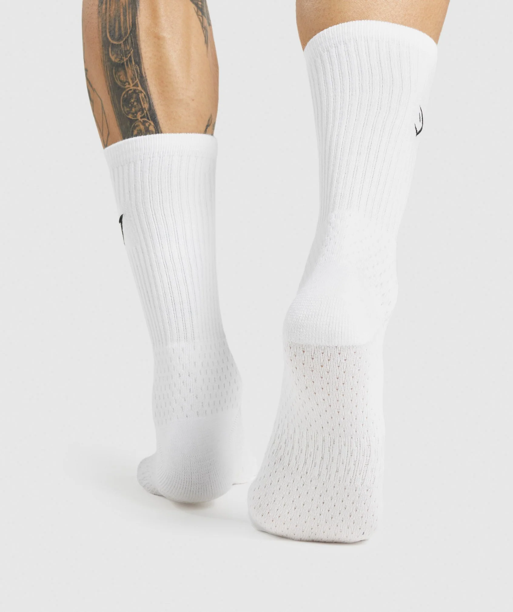 Gymshark Embroidered Sharkhead Crew Socks - White - Image 5