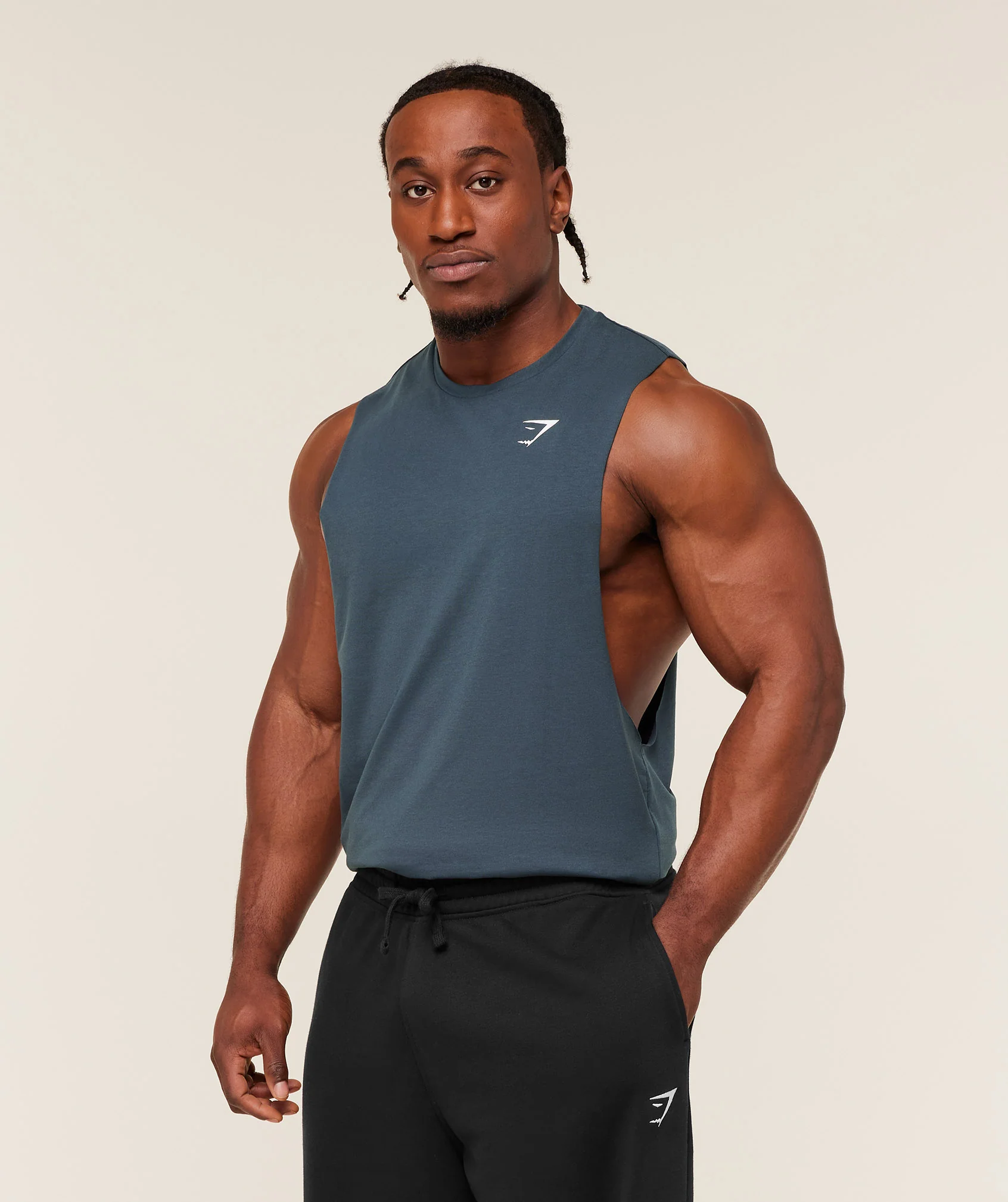 Gymshark Critical 2.0 Drop Arm Tank - GS Stealth Blue - Image 3