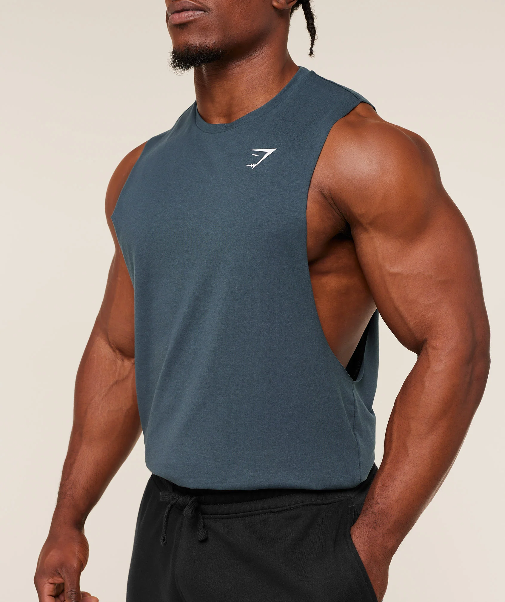 Gymshark Critical 2.0 Drop Arm Tank - GS Stealth Blue - Image 5