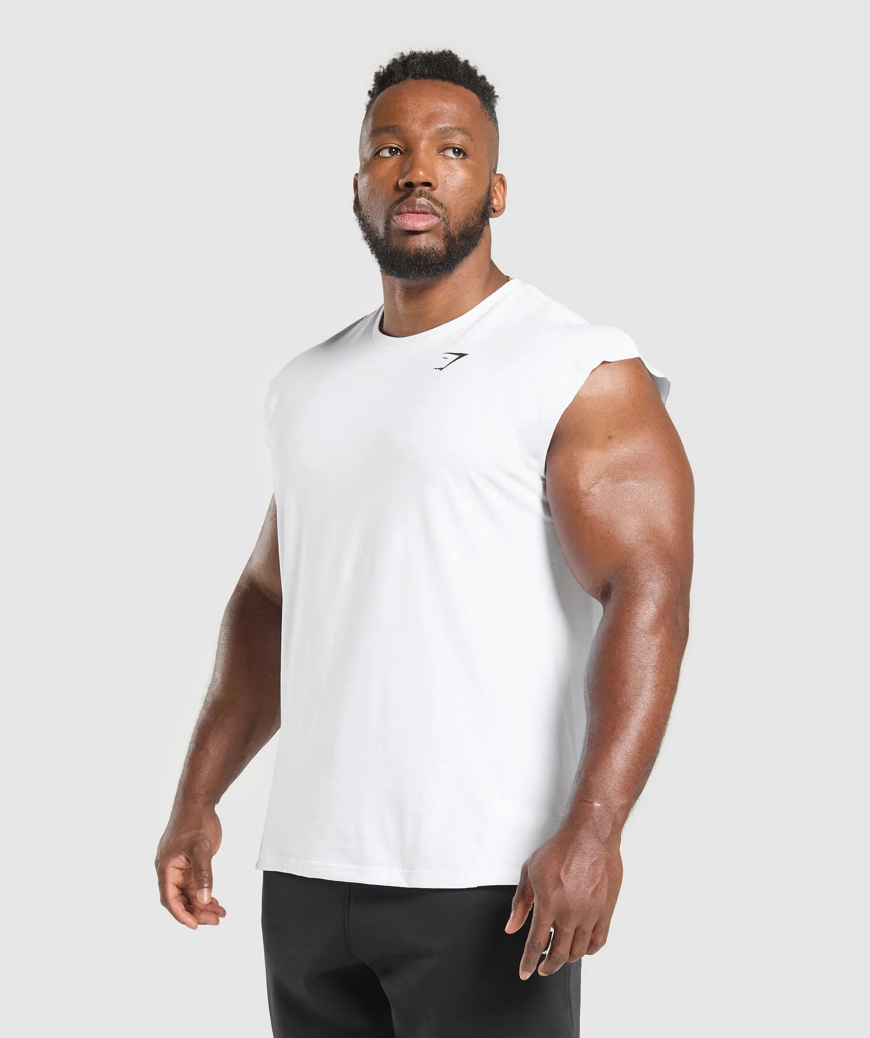 Gymshark Critical Cut Off Tank - White - Image 4