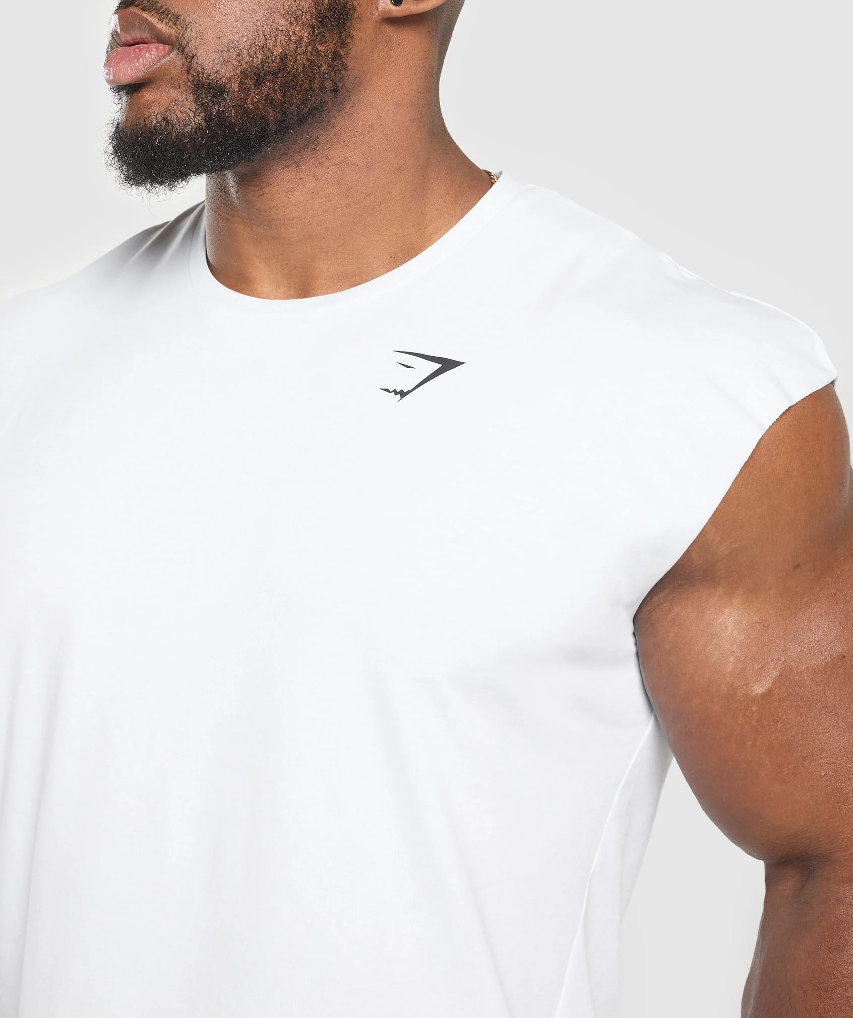Gymshark Critical Cut Off Tank - White - Image 5