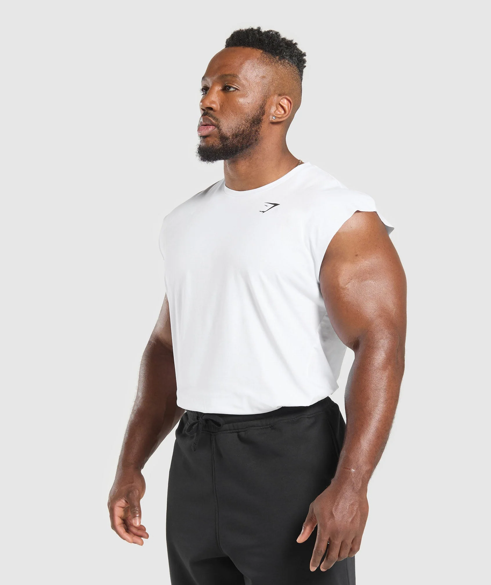 Gymshark Critical Cut Off Tank - White - Image 6