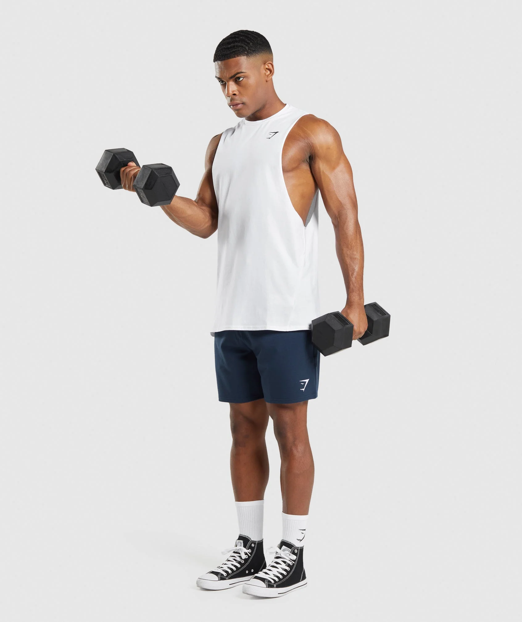 Gymshark Critical 2.0 Drop Arm Tank - White - Image 4