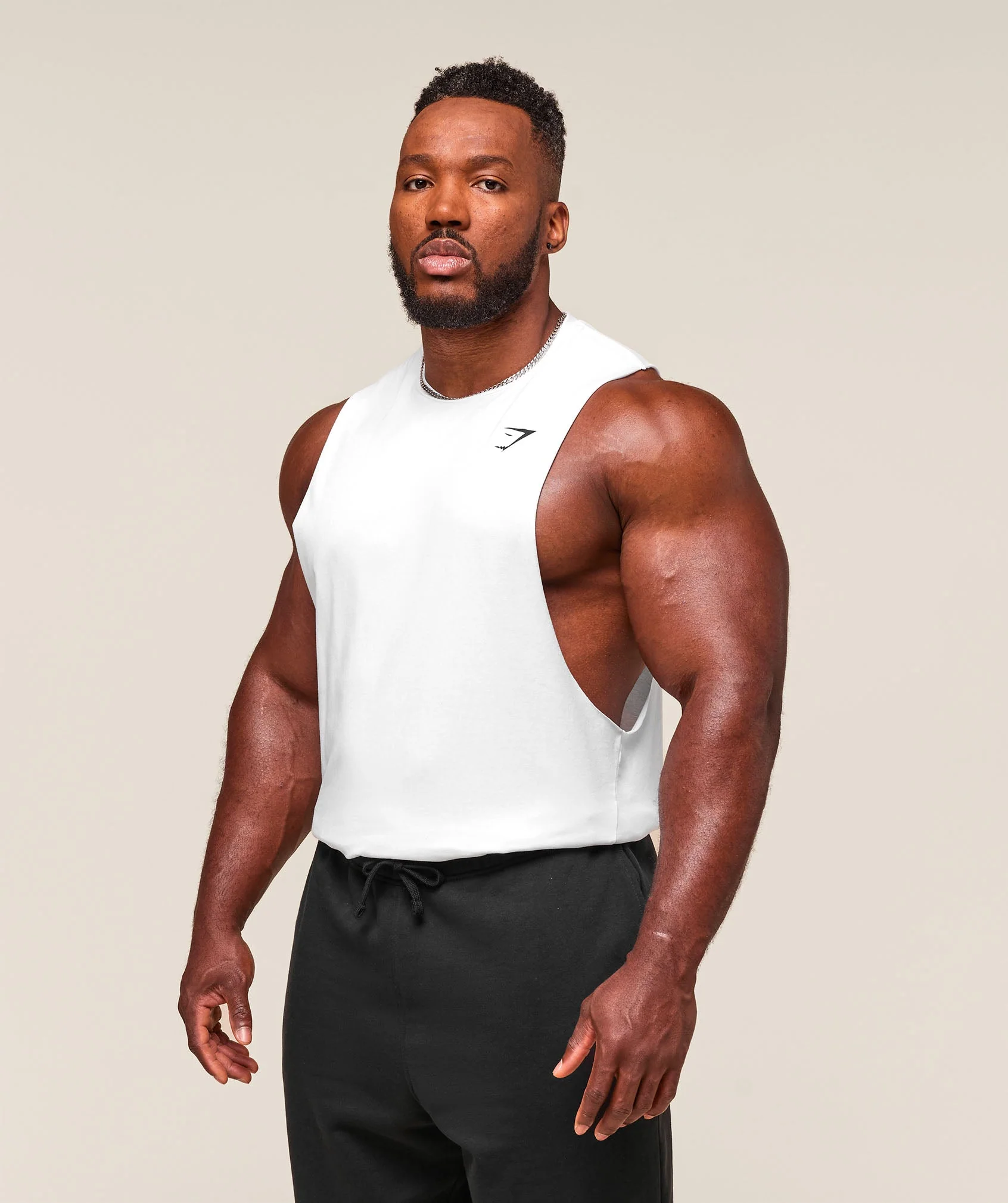 Gymshark Critical 2.0 Drop Arm Tank - White - Image 3