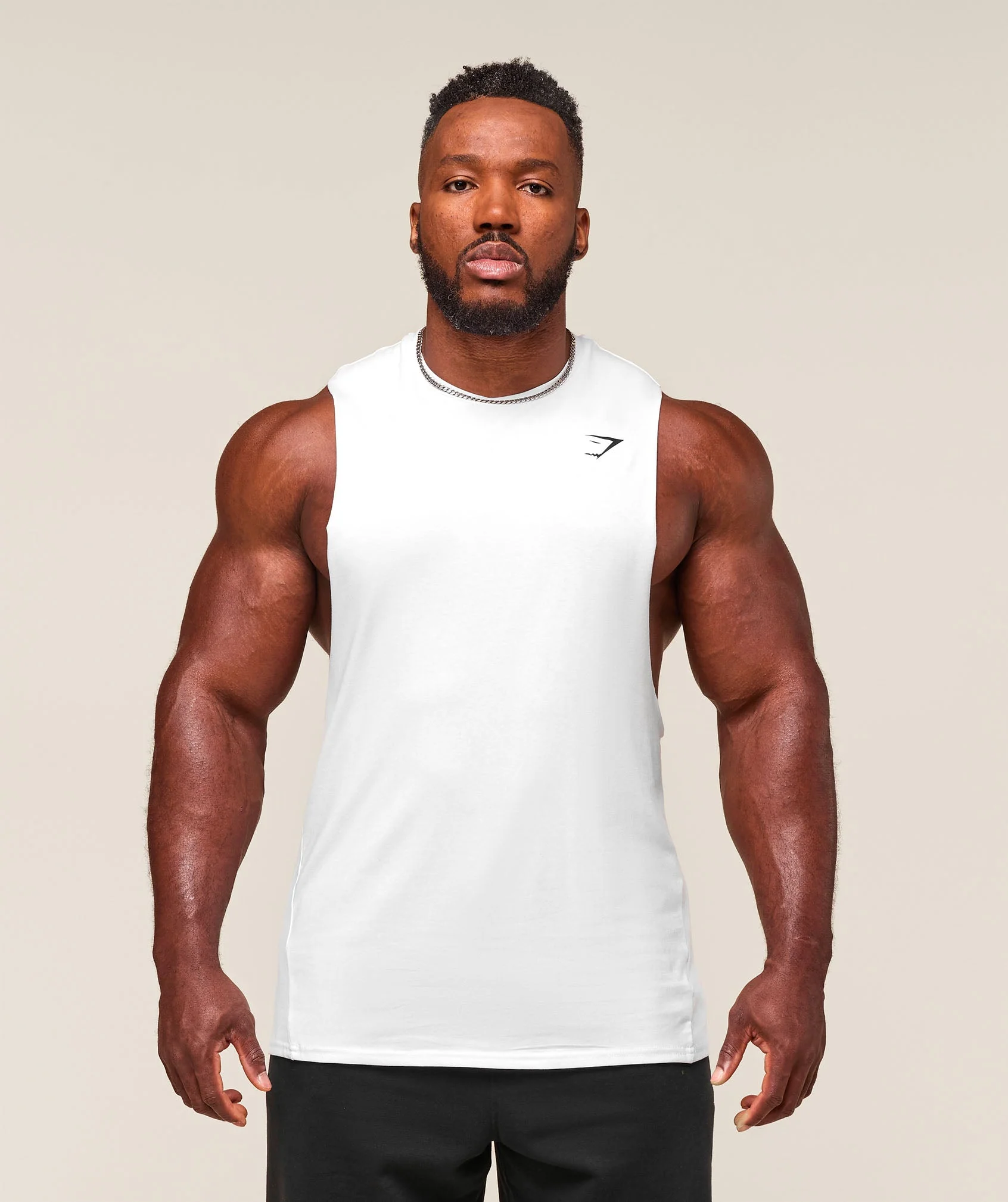 Gymshark Critical 2.0 Drop Arm Tank - White - Image 4