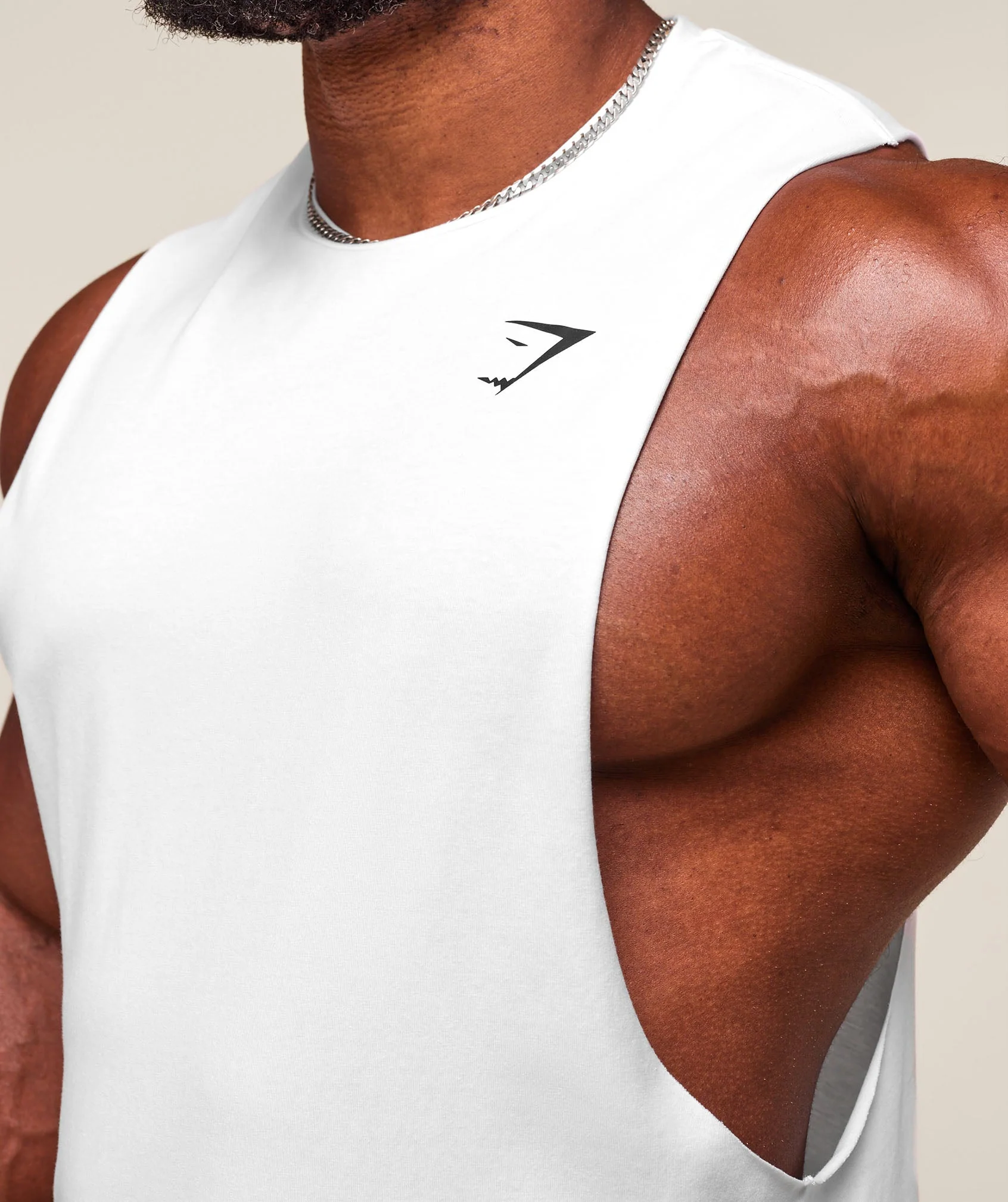 Gymshark Critical 2.0 Drop Arm Tank - White - Image 5