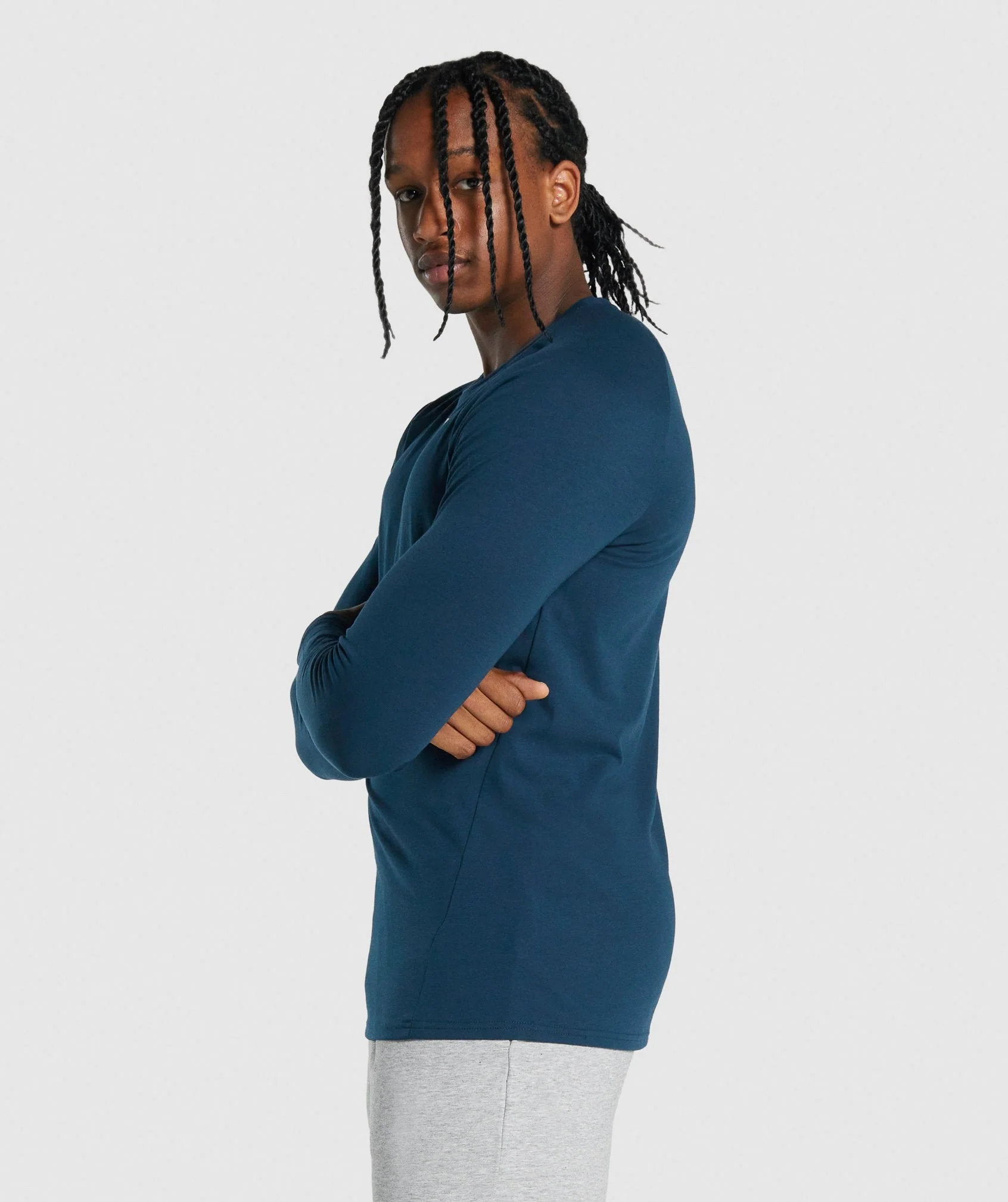 Gymshark Critical 2.0 Long Sleeve T-Shirt - Navy - Image 3