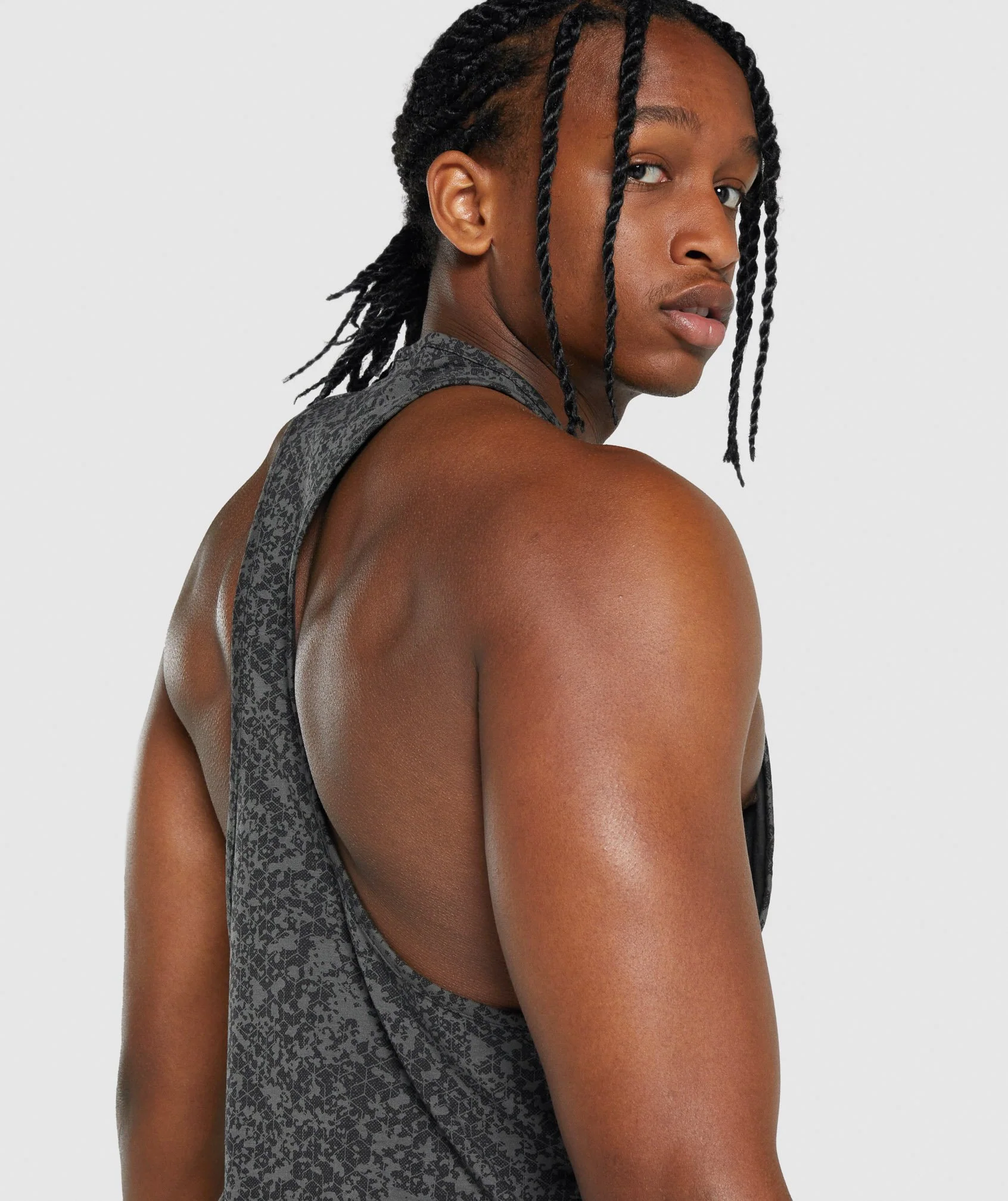 Gymshark Critical 2.0 Stringer - Charcoal Print - Image 5